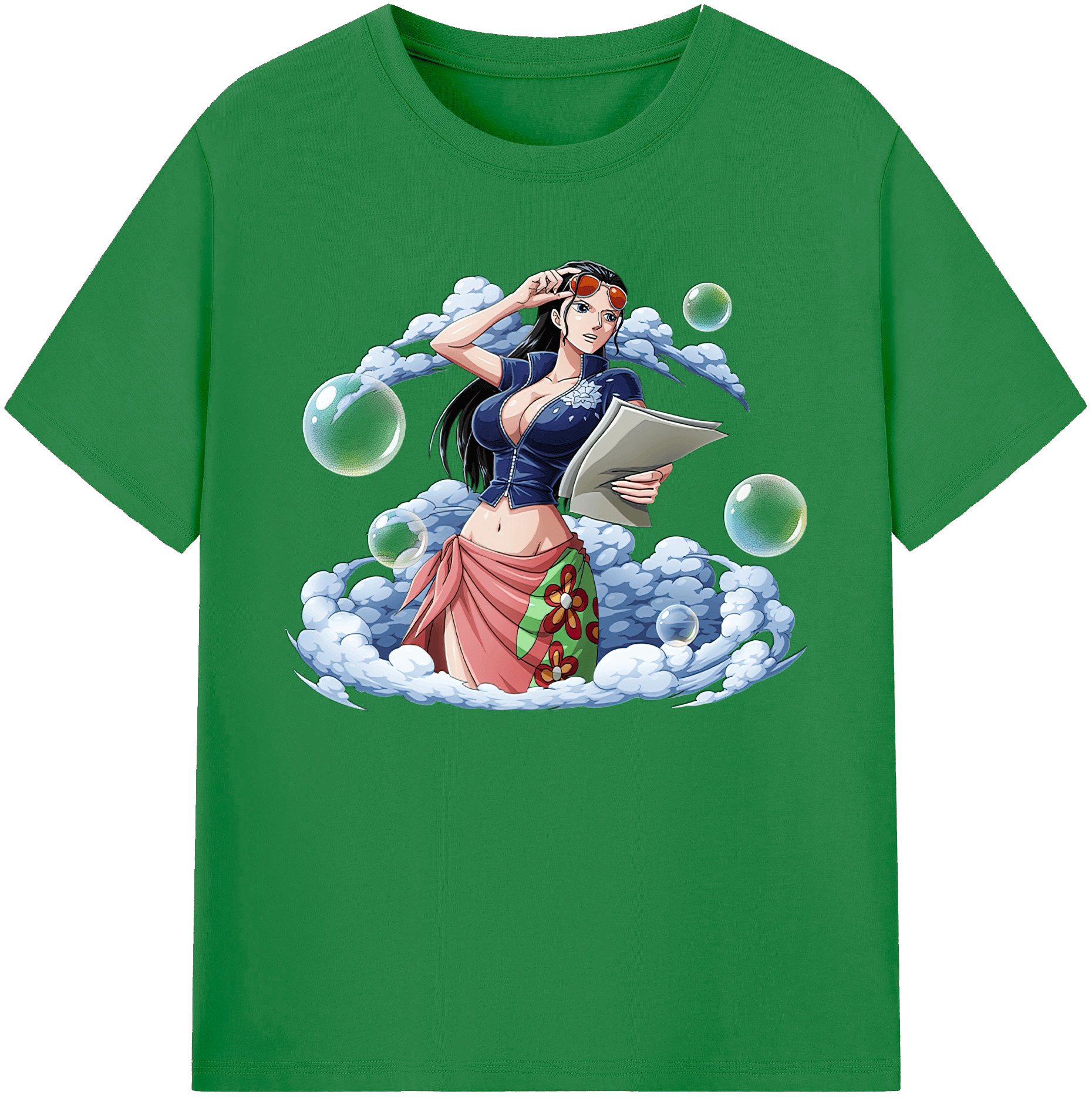 ワンピース ニコ・ロビン ONE PIECE Nico Robin 綿100％ メンズ半袖Tシャツ｜肌触りやわらか＆通気性