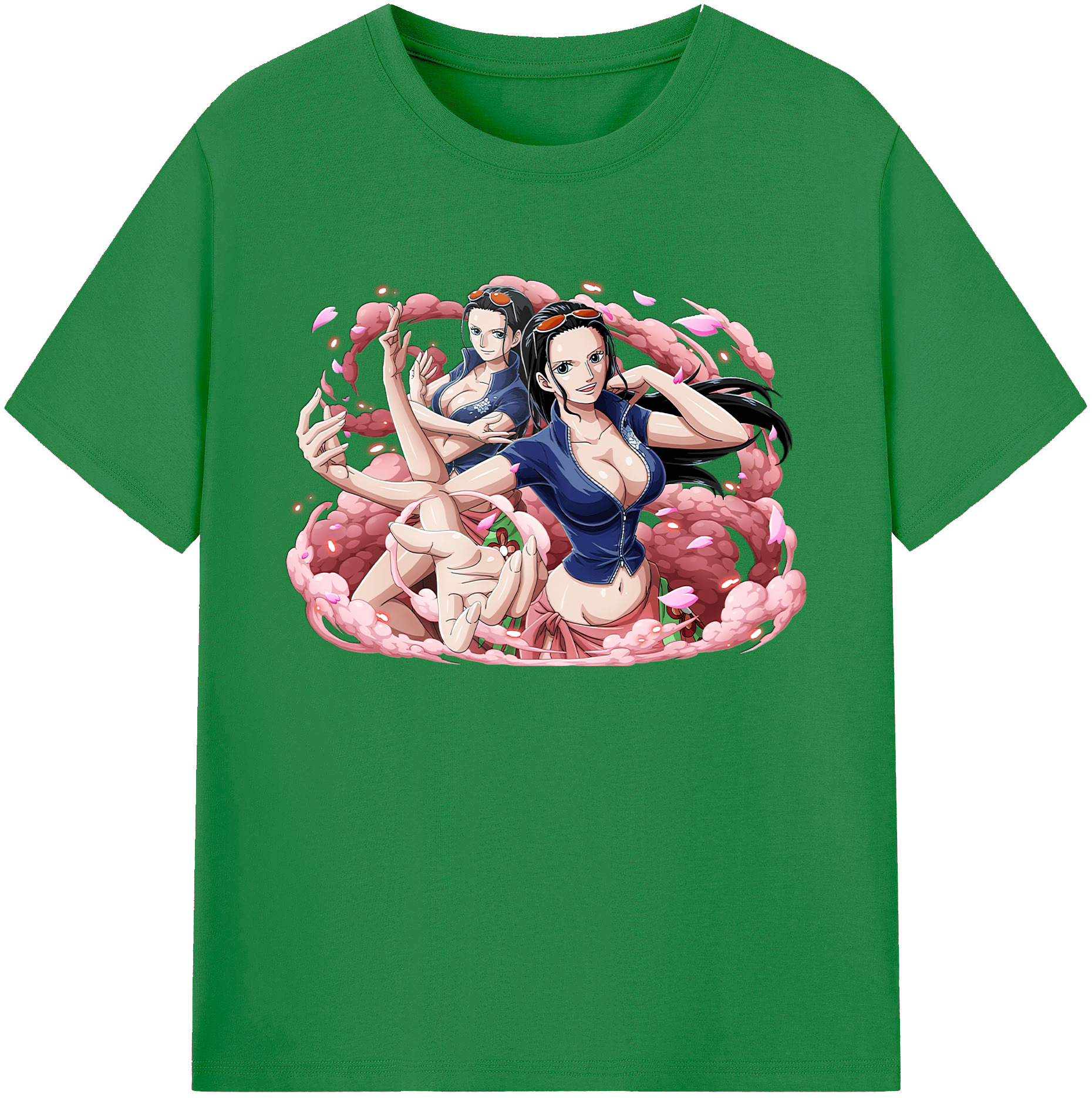 ワンピース ニコ・ロビン ONE PIECE Nico Robin 綿100％ メンズ半袖Tシャツ｜肌触りやわらか＆通気性