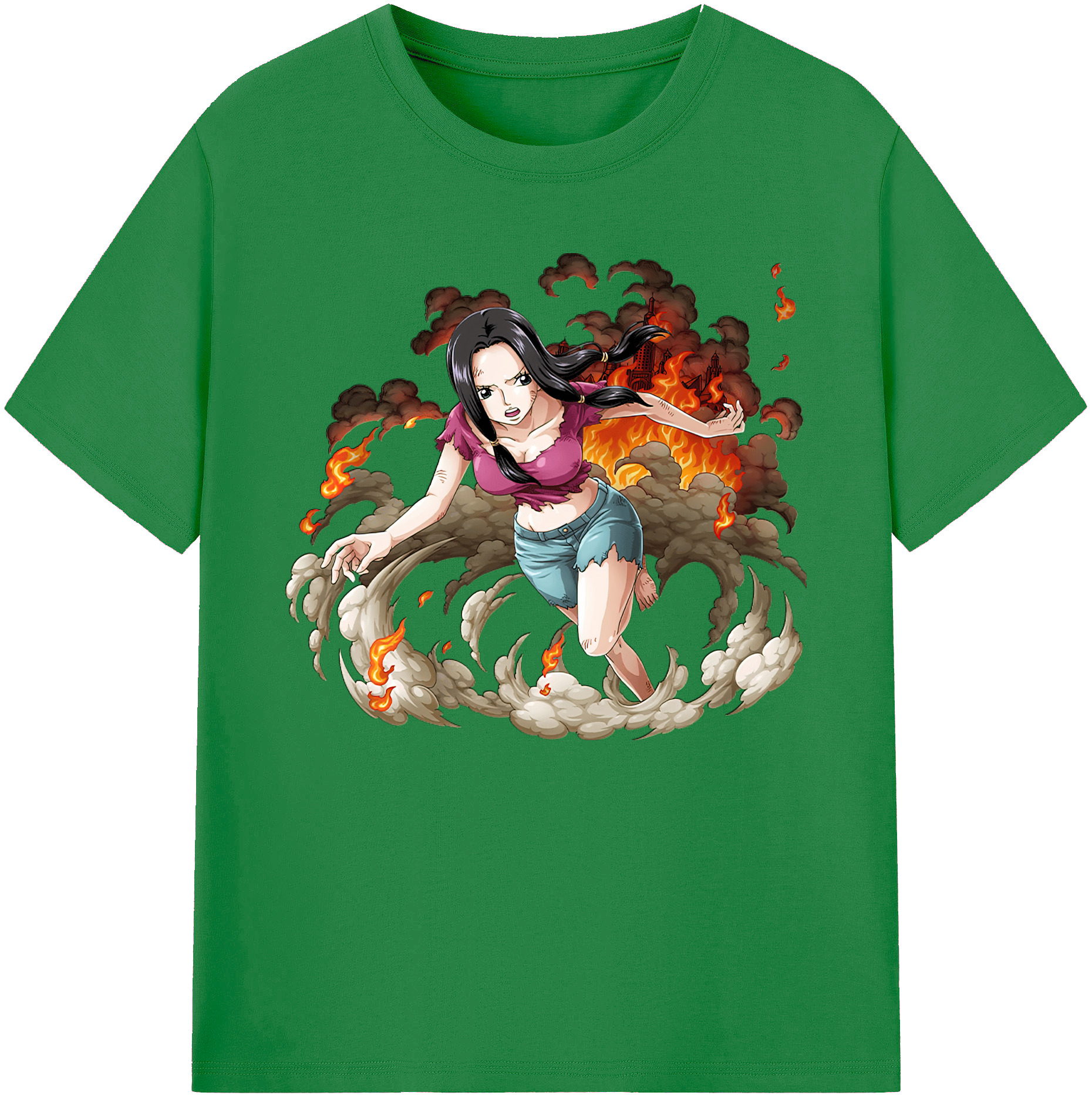 ワンピース ニコ・ロビン ONE PIECE Nico Robin 綿100％ メンズ半袖Tシャツ｜肌触りやわらか＆通気性