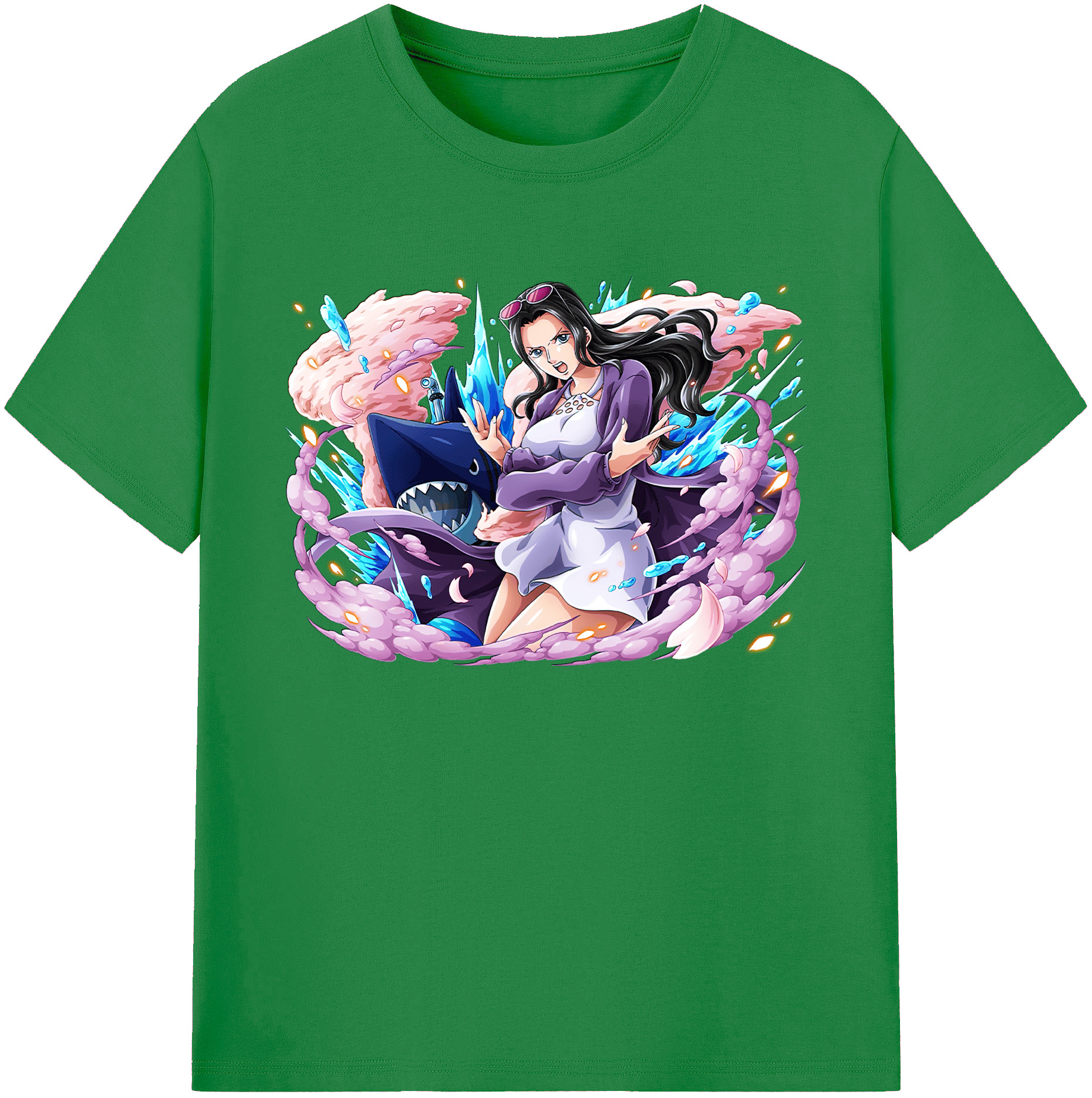 ワンピース ニコ・ロビン ONE PIECE Nico Robin 綿100％ メンズ半袖Tシャツ｜肌触りやわらか＆通気性