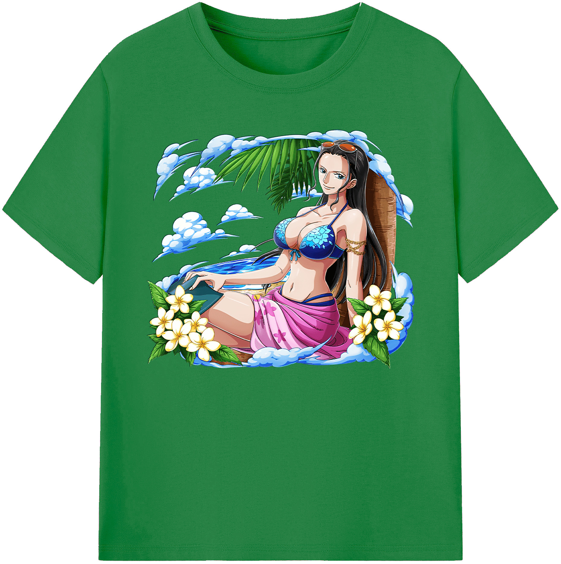 ワンピース ニコ・ロビン ONE PIECE Nico Robin 綿100％ メンズ半袖Tシャツ｜肌触りやわらか＆通気性