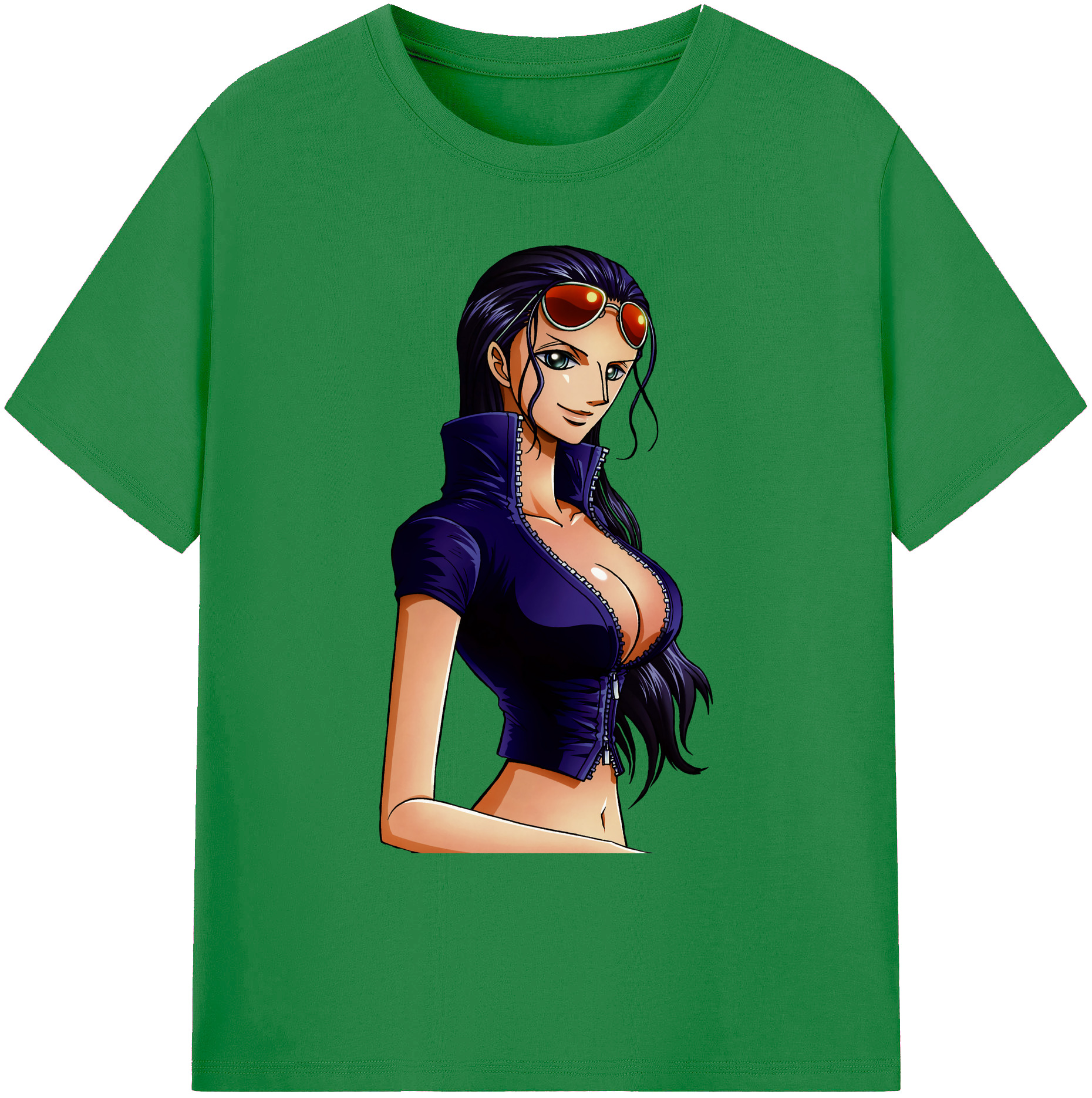 ワンピース ニコ・ロビン ONE PIECE Nico Robin 綿100％ メンズ半袖Tシャツ｜肌触りやわらか＆通気性