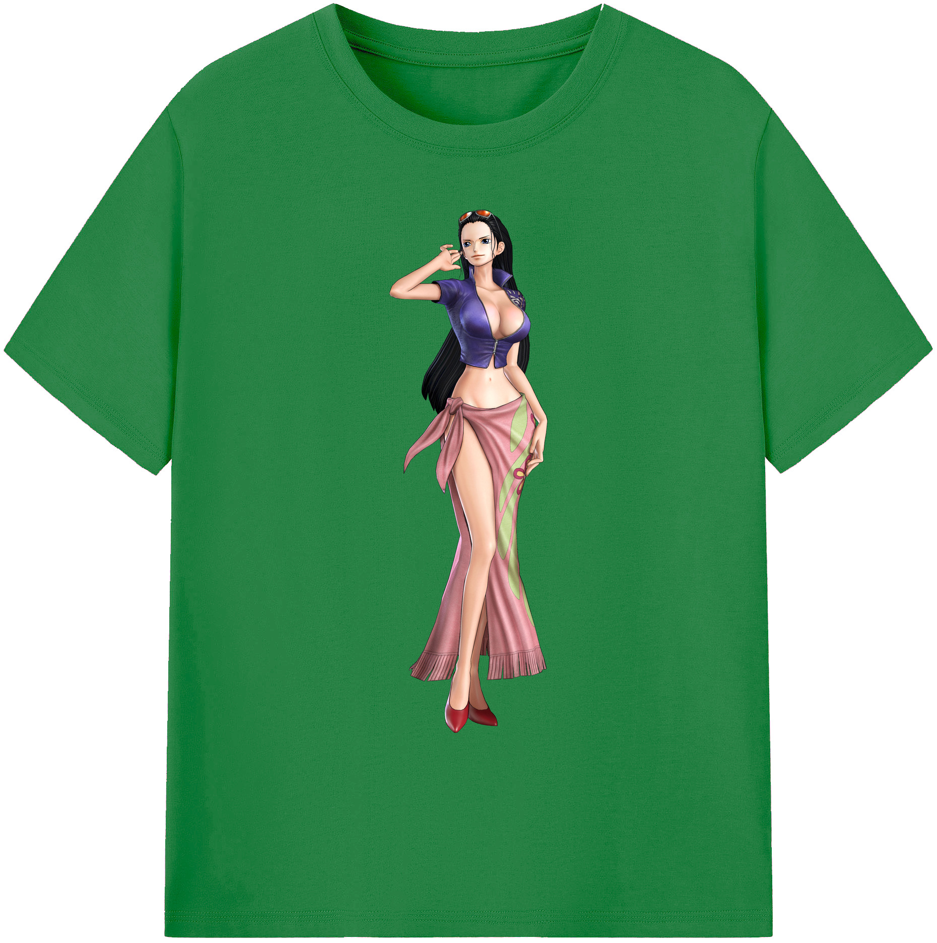 ワンピース ニコ・ロビン ONE PIECE Nico Robin 綿100％ メンズ半袖Tシャツ｜肌触りやわらか＆通気性