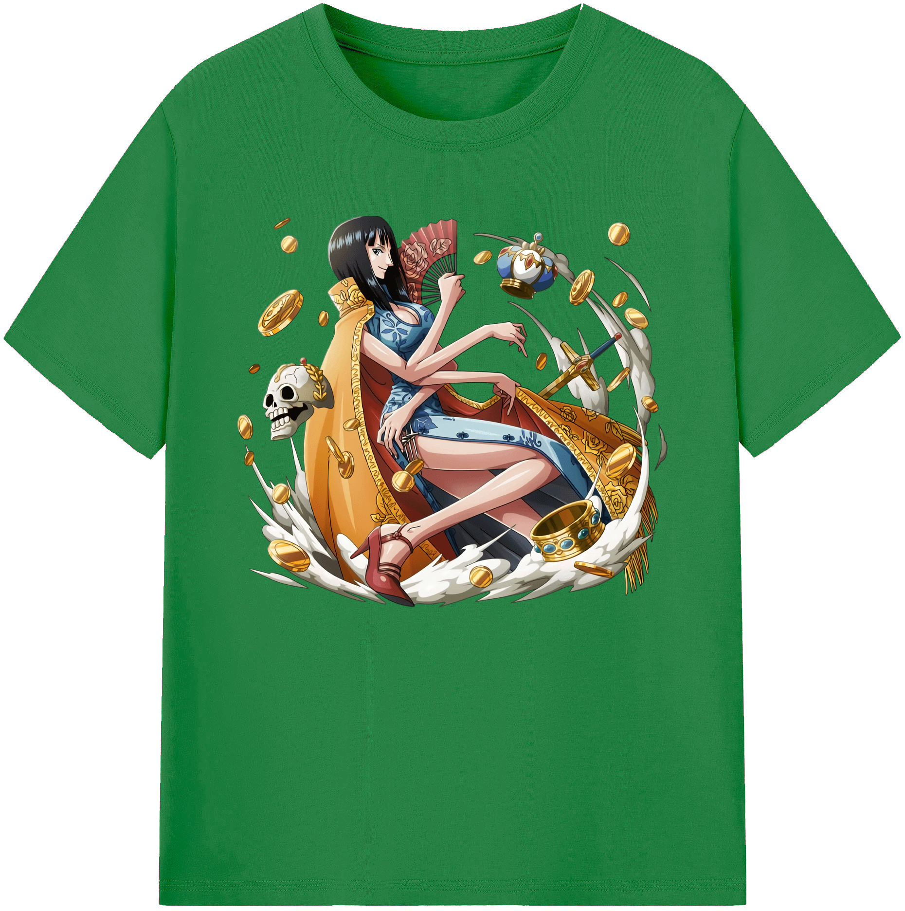 ワンピース ニコ・ロビン ONE PIECE Nico Robin 綿100％ メンズ半袖Tシャツ｜肌触りやわらか＆通気性