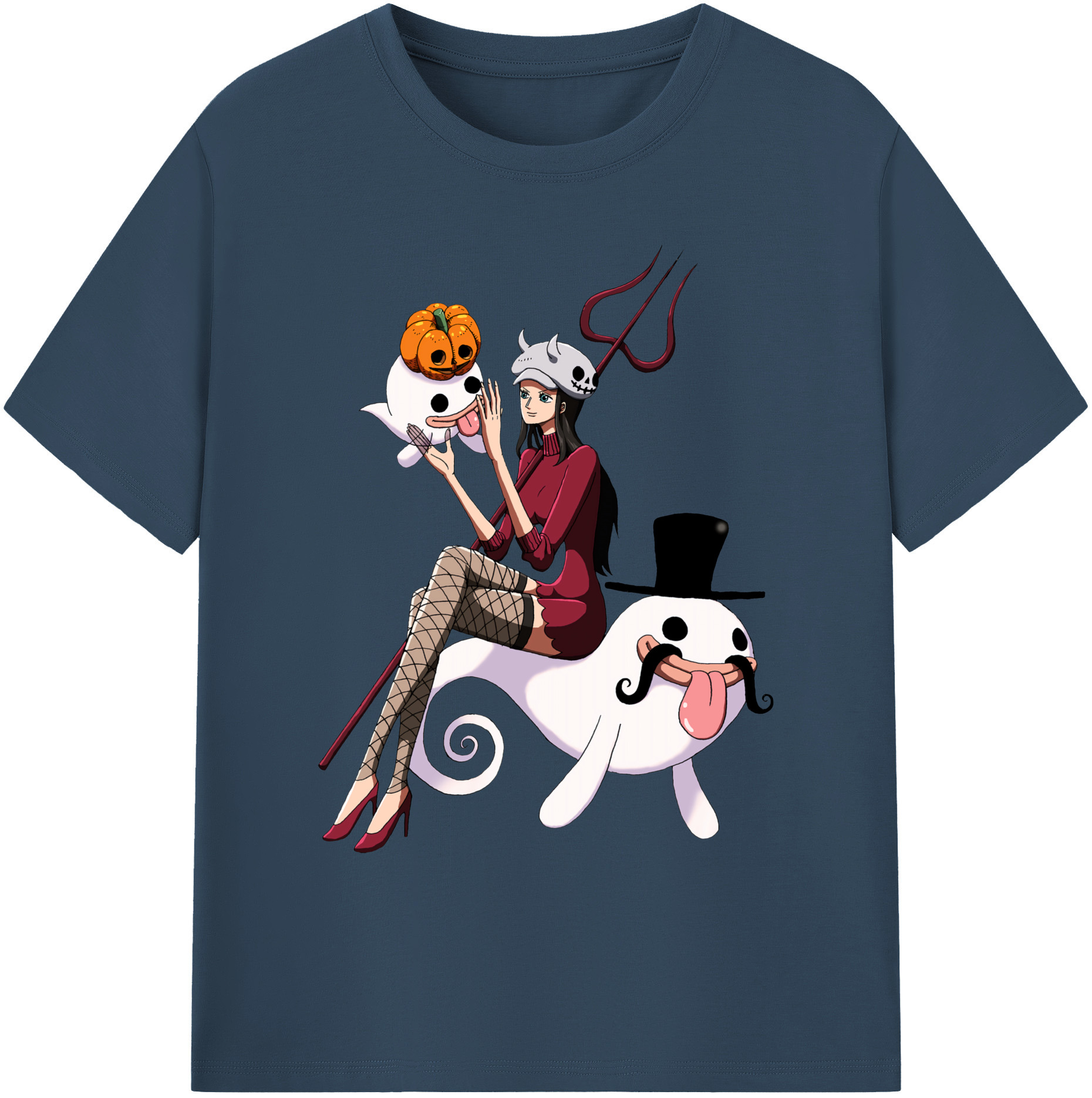 ワンピース ニコ・ロビン ONE PIECE Nico Robin 綿100％ メンズ半袖Tシャツ｜肌触りやわらか＆通気性