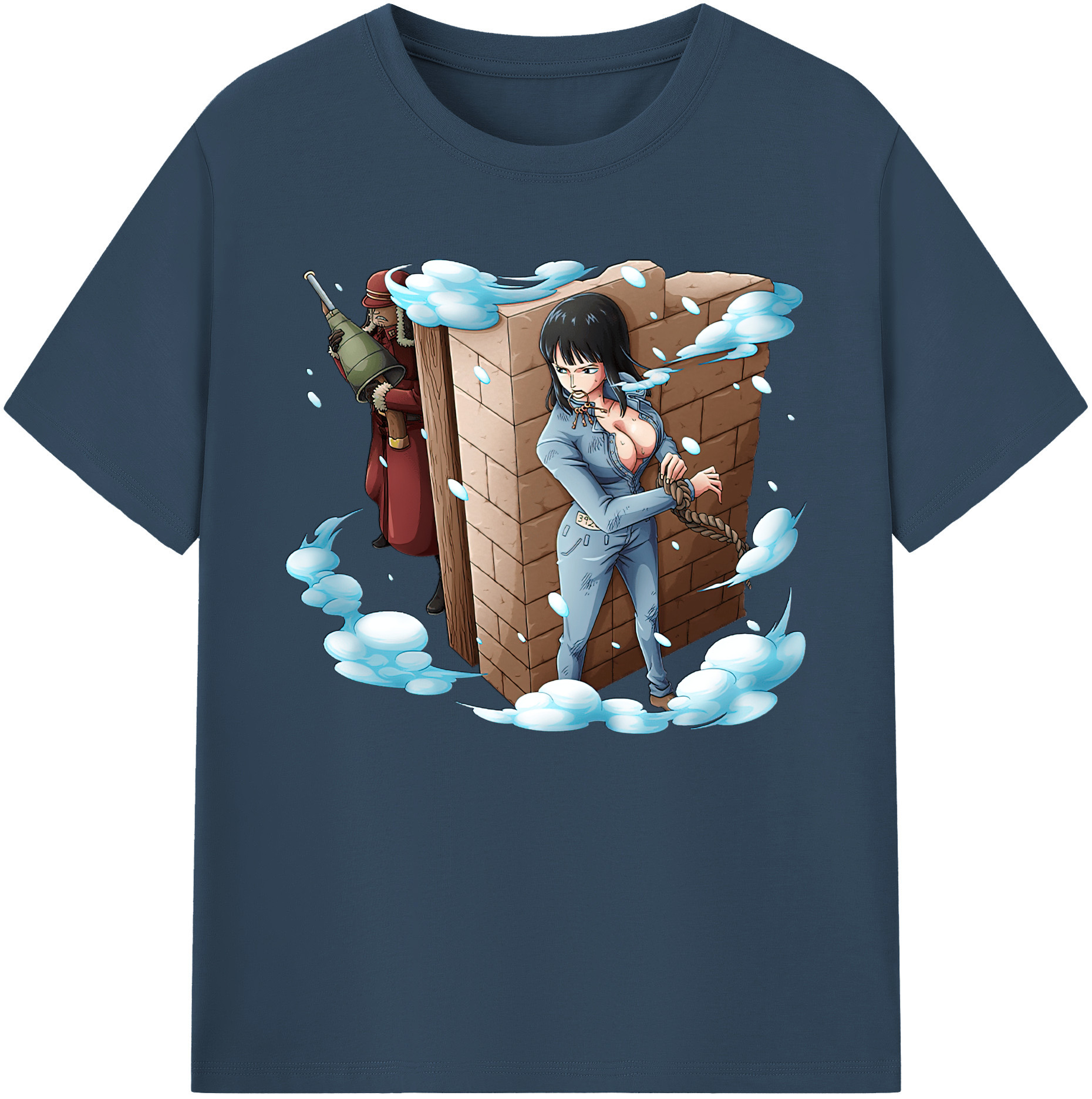ワンピース ニコ・ロビン ONE PIECE Nico Robin 綿100％ メンズ半袖Tシャツ｜肌触りやわらか＆通気性
