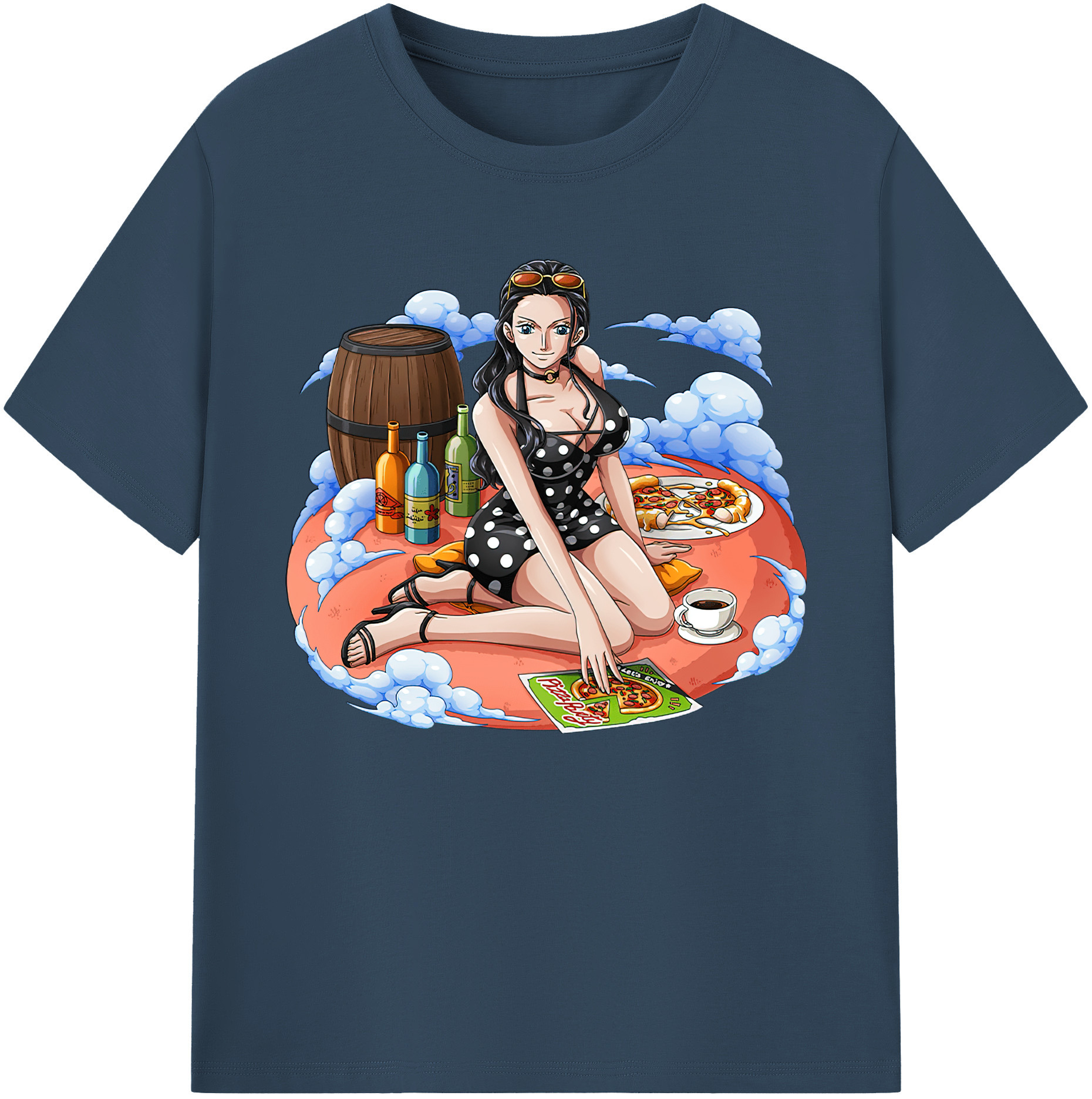 ワンピース ニコ・ロビン ONE PIECE Nico Robin 綿100％ メンズ半袖Tシャツ｜肌触りやわらか＆通気性