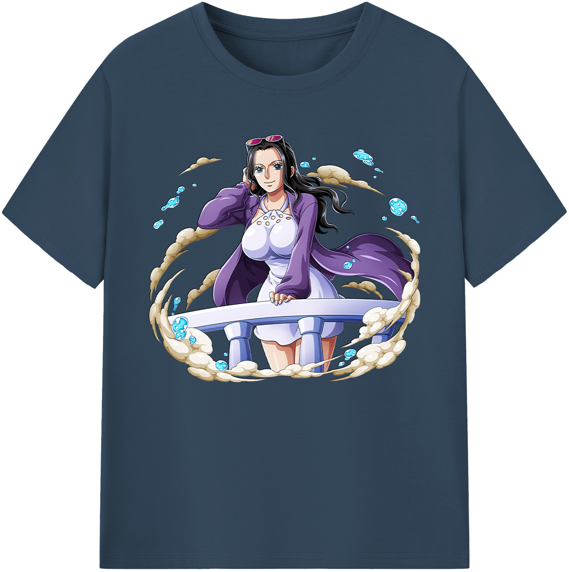 ワンピース ニコ・ロビン ONE PIECE Nico Robin 綿100％ メンズ半袖Tシャツ｜肌触りやわらか＆通気性