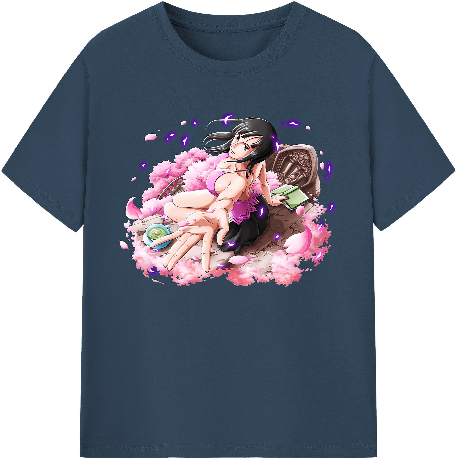 ワンピース ニコ・ロビン ONE PIECE Nico Robin 綿100％ メンズ半袖Tシャツ｜肌触りやわらか＆通気性