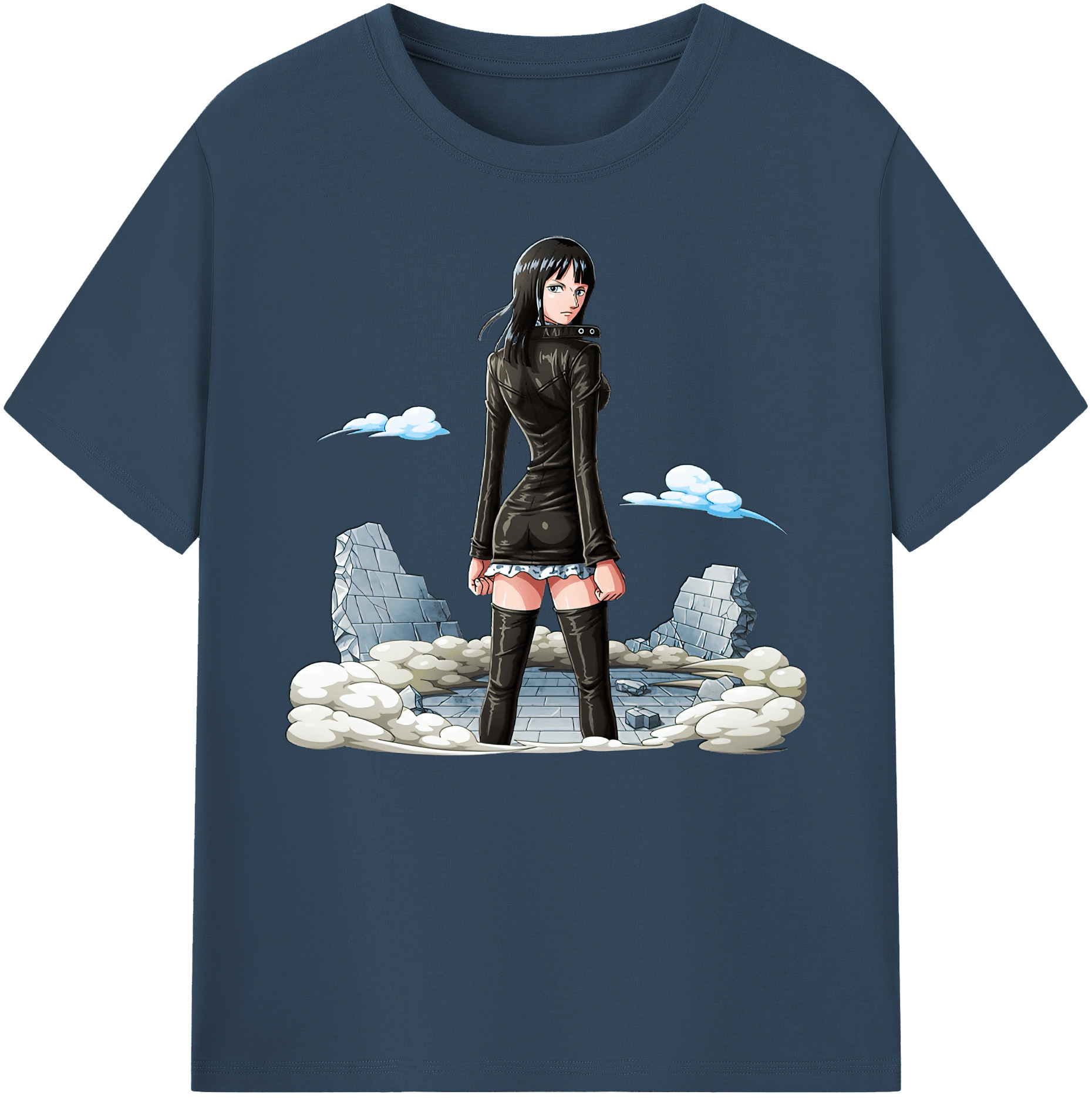ワンピース ニコ・ロビン ONE PIECE Nico Robin 綿100％ メンズ半袖Tシャツ｜肌触りやわらか＆通気性