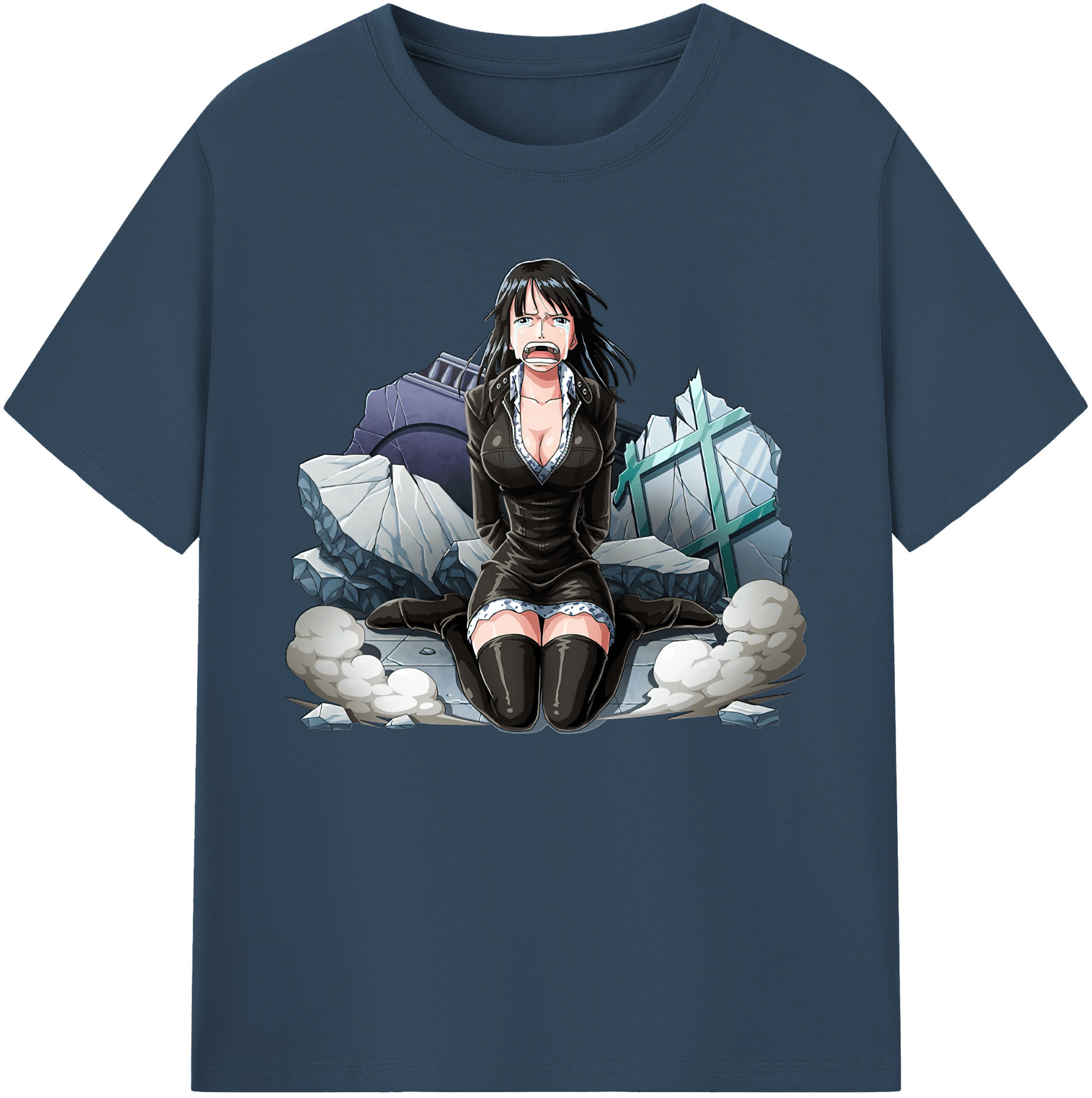ワンピース ニコ・ロビン ONE PIECE Nico Robin 綿100％ メンズ半袖Tシャツ｜肌触りやわらか＆通気性