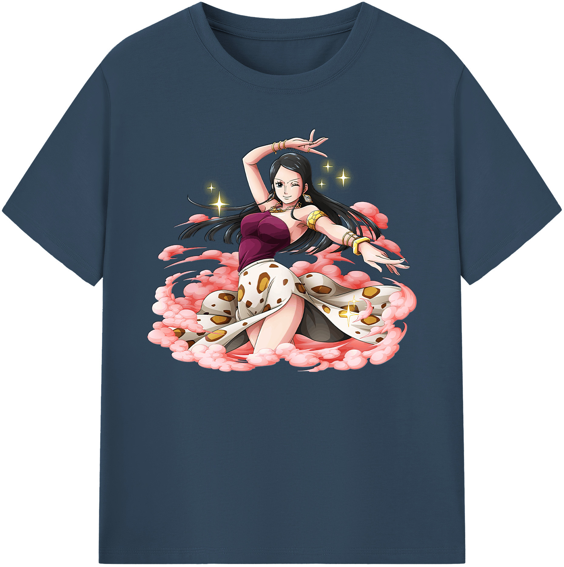 ワンピース ニコ・ロビン ONE PIECE Nico Robin 綿100％ メンズ半袖Tシャツ｜肌触りやわらか＆通気性
