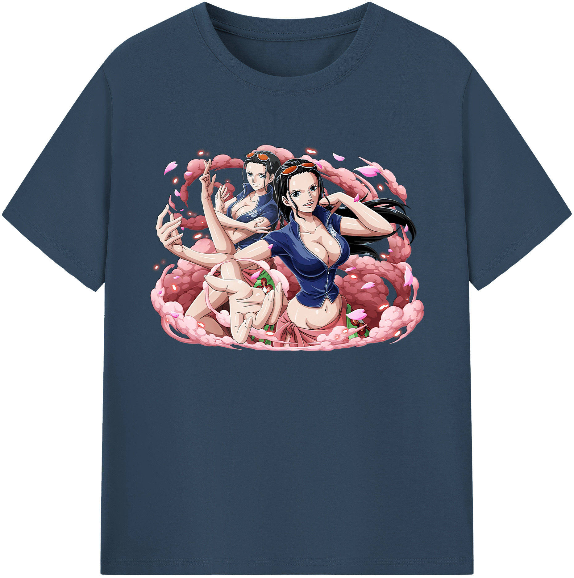 ワンピース ニコ・ロビン ONE PIECE Nico Robin 綿100％ メンズ半袖Tシャツ｜肌触りやわらか＆通気性