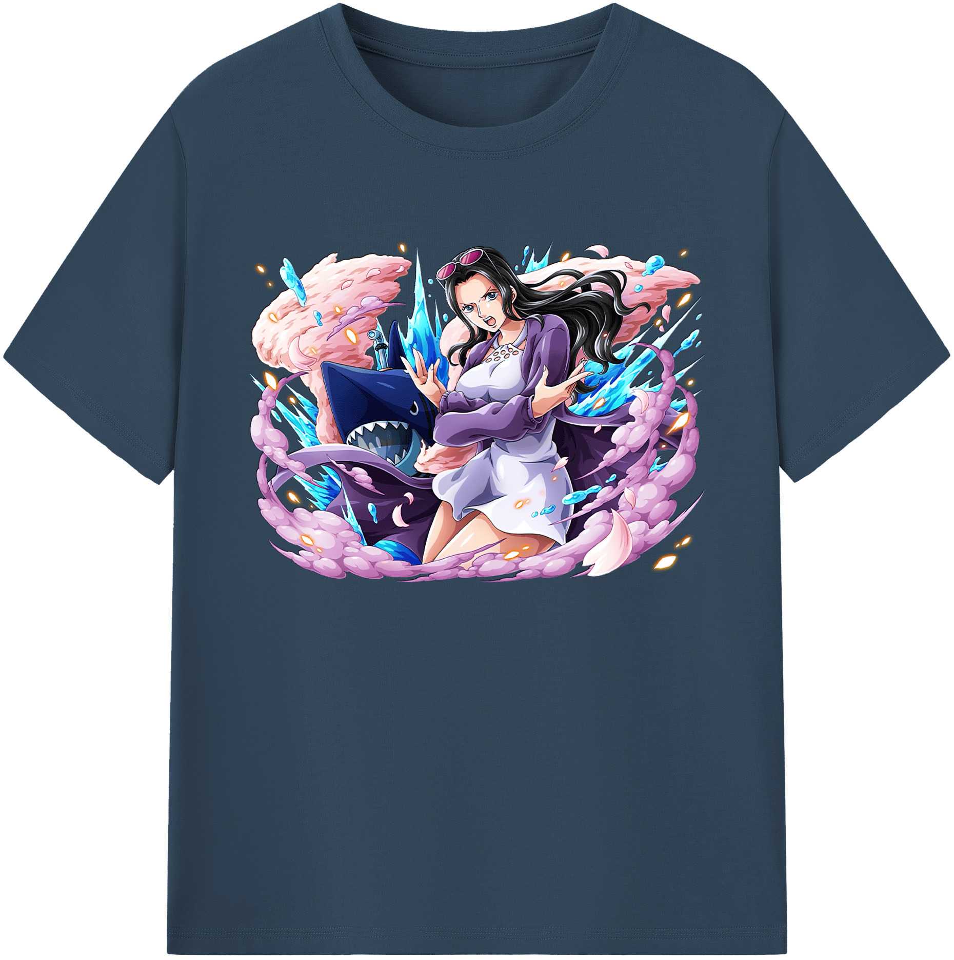 ワンピース ニコ・ロビン ONE PIECE Nico Robin 綿100％ メンズ半袖Tシャツ｜肌触りやわらか＆通気性