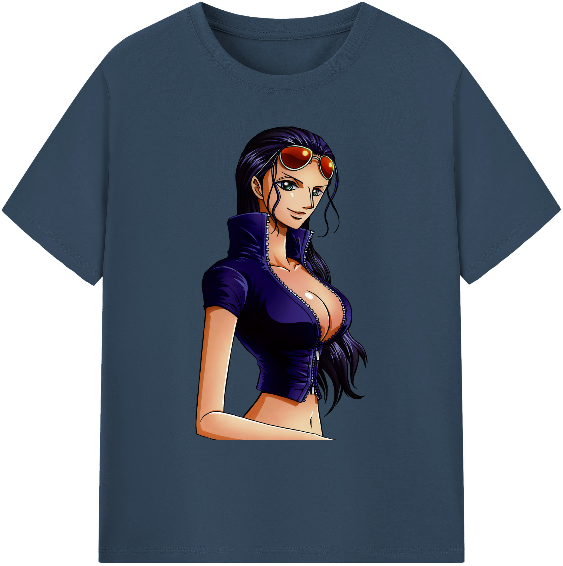 ワンピース ニコ・ロビン ONE PIECE Nico Robin 綿100％ メンズ半袖Tシャツ｜肌触りやわらか＆通気性