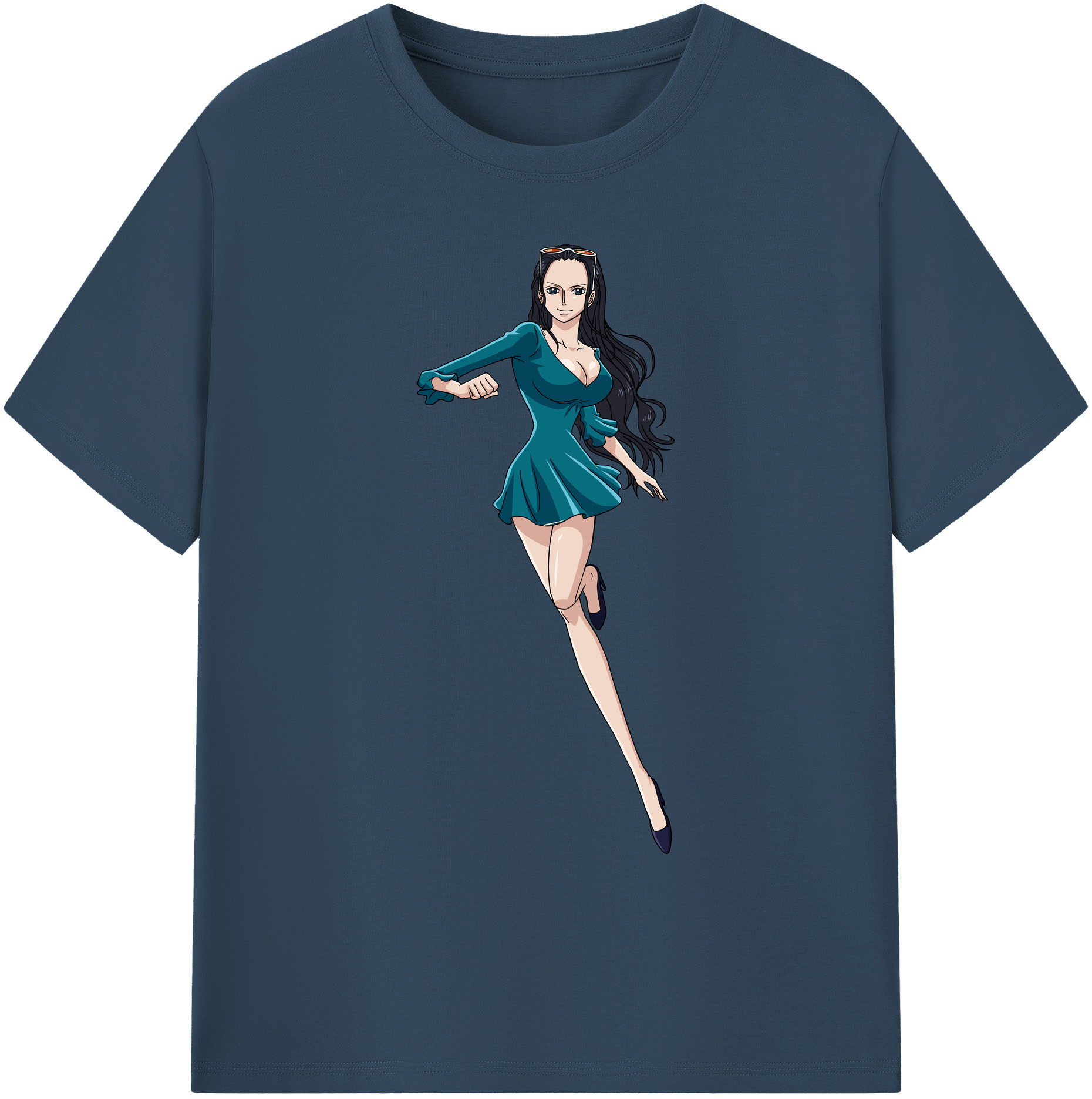 ワンピース ニコ・ロビン ONE PIECE Nico Robin 綿100％ メンズ半袖Tシャツ｜肌触りやわらか＆通気性