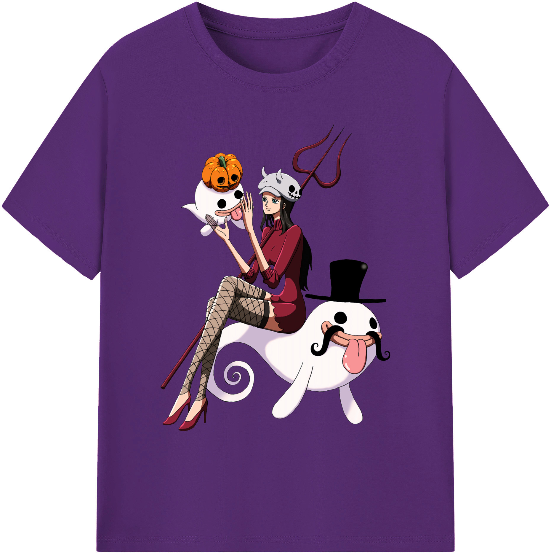 ワンピース ニコ・ロビン ONE PIECE Nico Robin 綿100％ メンズ半袖Tシャツ｜肌触りやわらか＆通気性