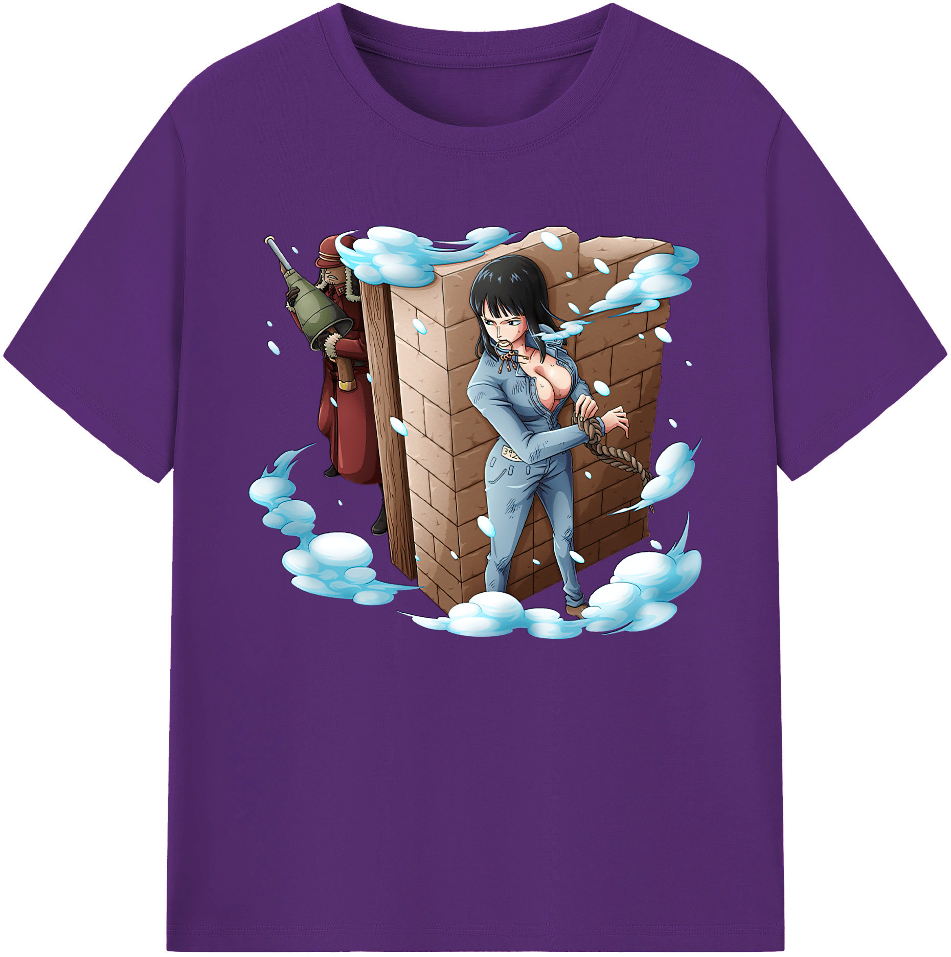 ワンピース ニコ・ロビン ONE PIECE Nico Robin 綿100％ メンズ半袖Tシャツ｜肌触りやわらか＆通気性