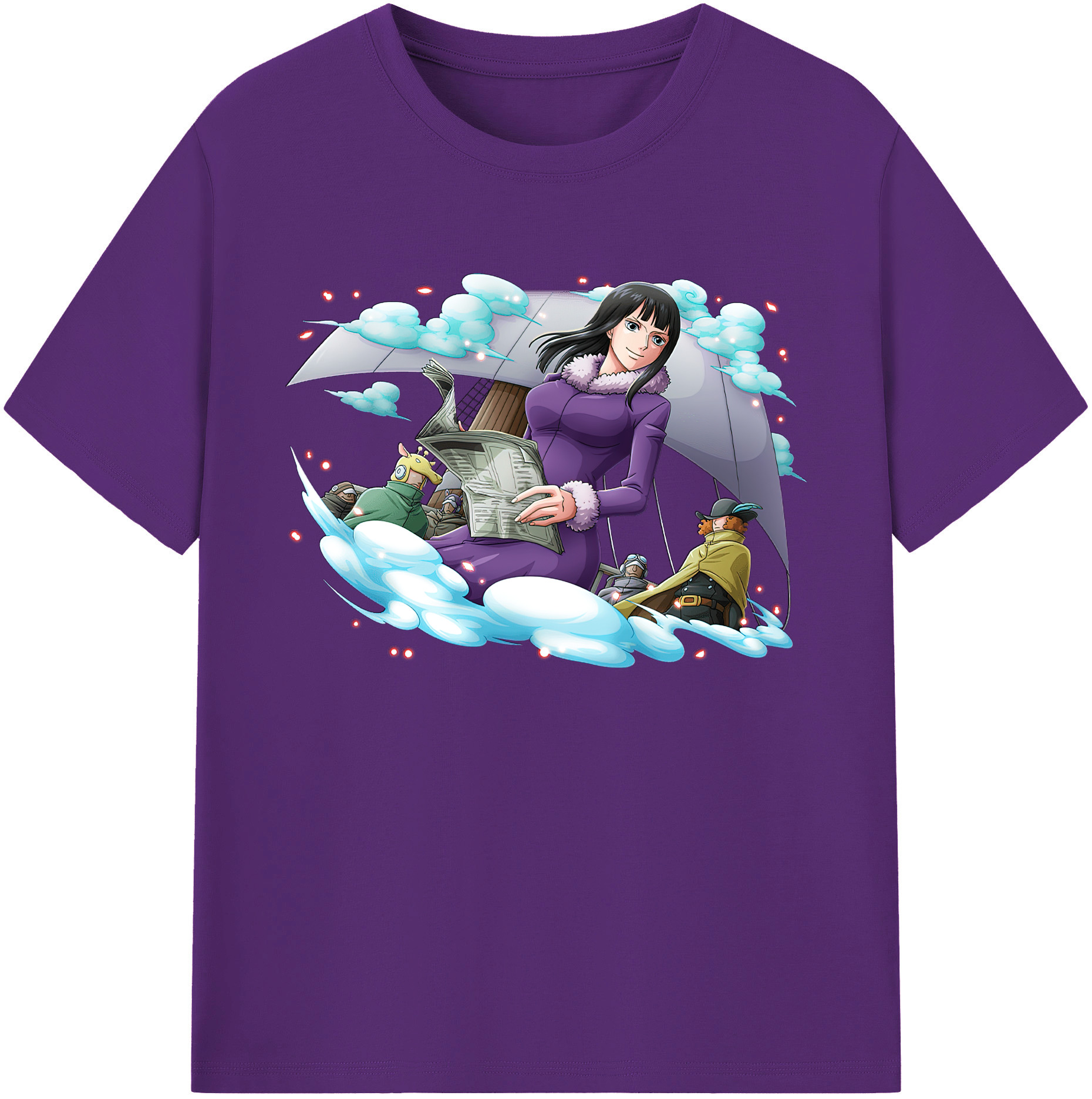 ワンピース ニコ・ロビン ONE PIECE Nico Robin 綿100％ メンズ半袖Tシャツ｜肌触りやわらか＆通気性