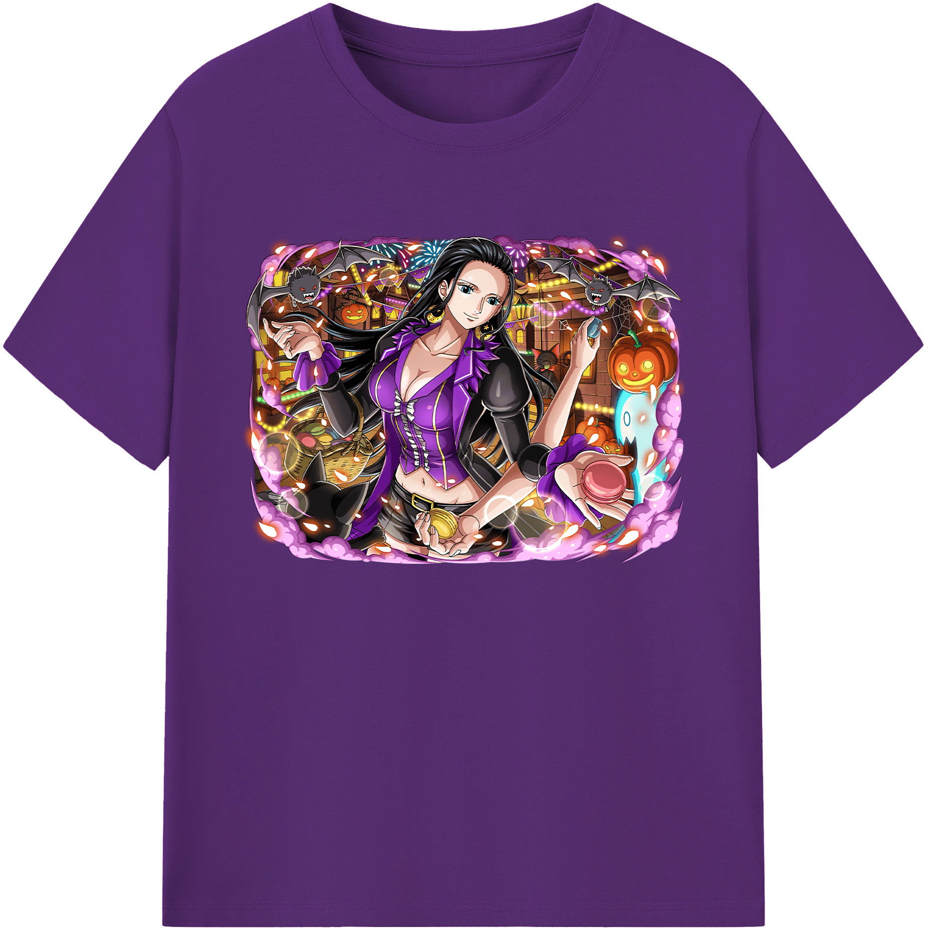 ワンピース ニコ・ロビン ONE PIECE Nico Robin 綿100％ メンズ半袖Tシャツ｜肌触りやわらか＆通気性