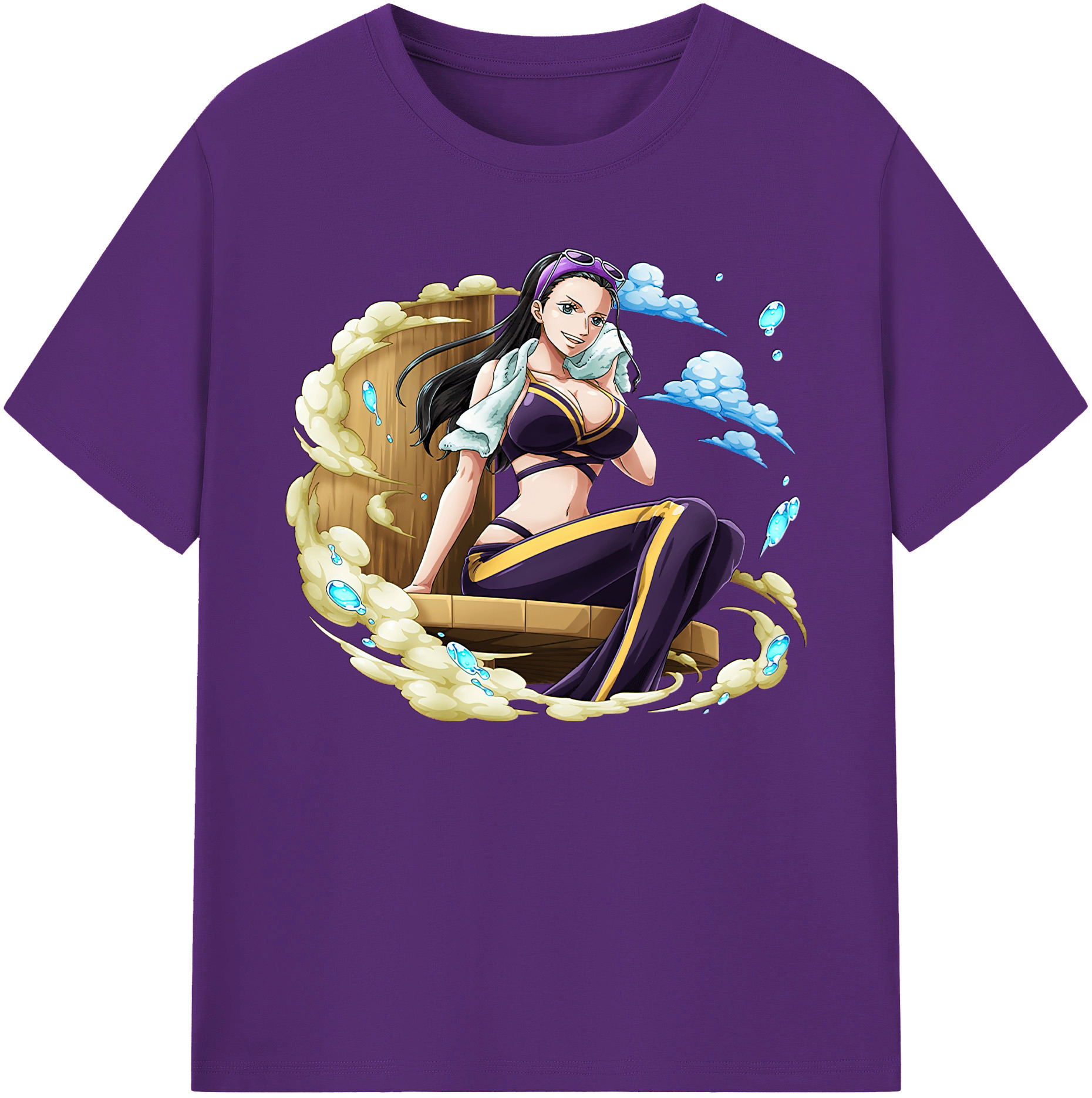ワンピース ニコ・ロビン ONE PIECE Nico Robin 綿100％ メンズ半袖Tシャツ｜肌触りやわらか＆通気性
