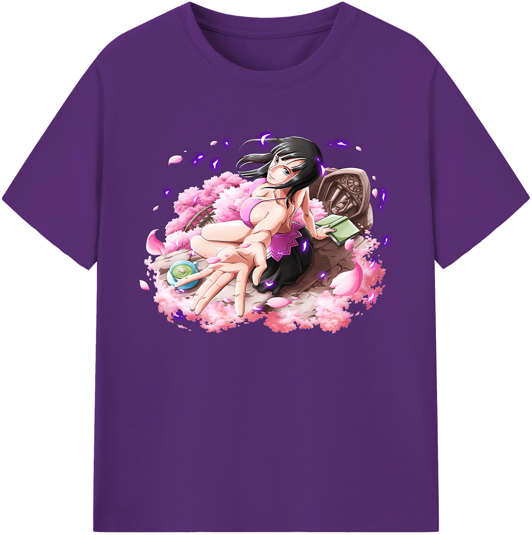 ワンピース ニコ・ロビン ONE PIECE Nico Robin 綿100％ メンズ半袖Tシャツ｜肌触りやわらか＆通気性