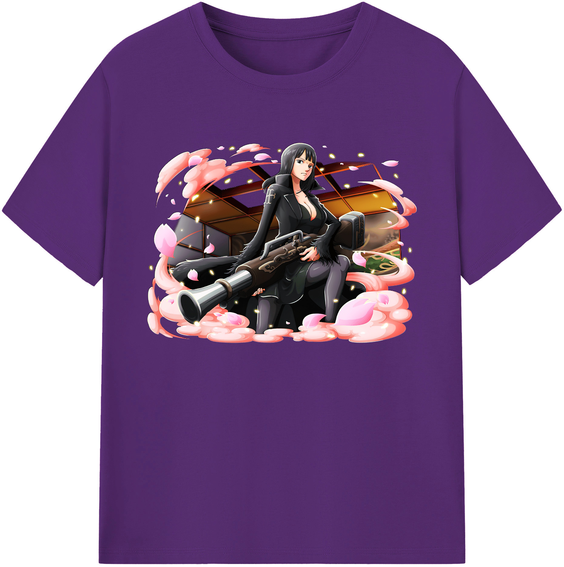 ワンピース ニコ・ロビン ONE PIECE Nico Robin 綿100％ メンズ半袖Tシャツ｜肌触りやわらか＆通気性