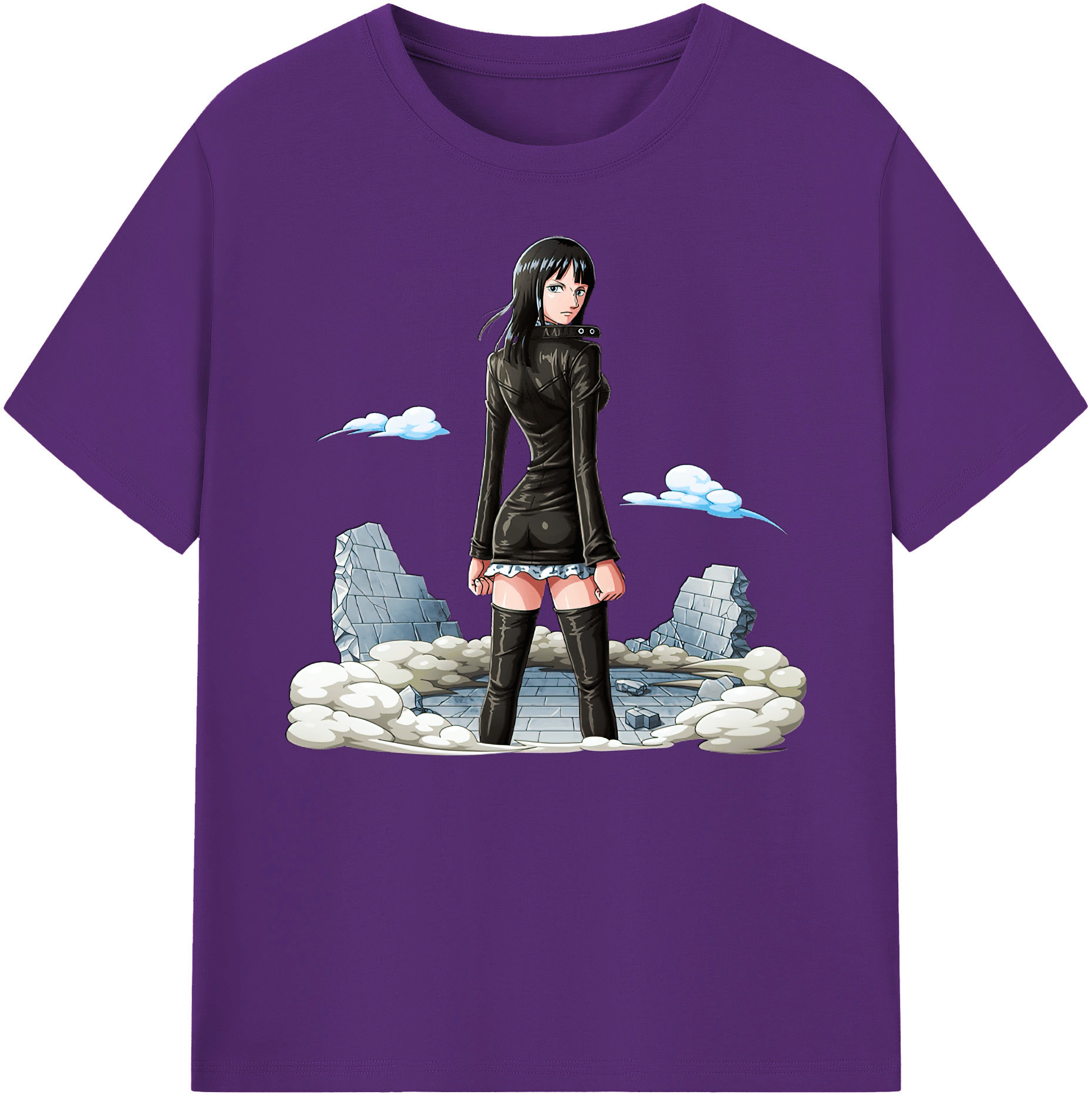 ワンピース ニコ・ロビン ONE PIECE Nico Robin 綿100％ メンズ半袖Tシャツ｜肌触りやわらか＆通気性