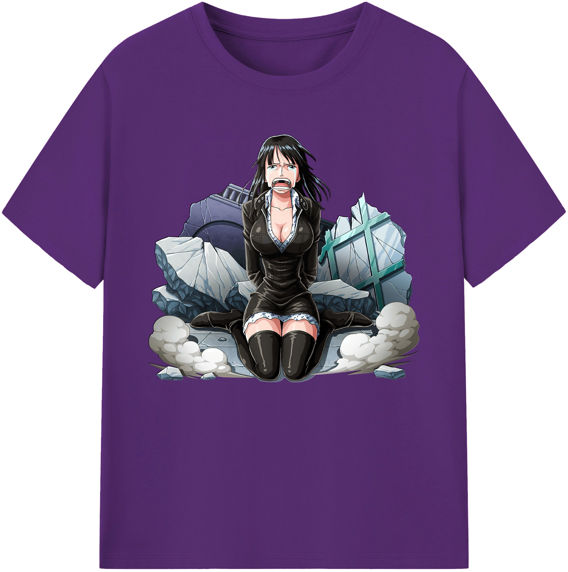 ワンピース ニコ・ロビン ONE PIECE Nico Robin 綿100％ メンズ半袖Tシャツ｜肌触りやわらか＆通気性