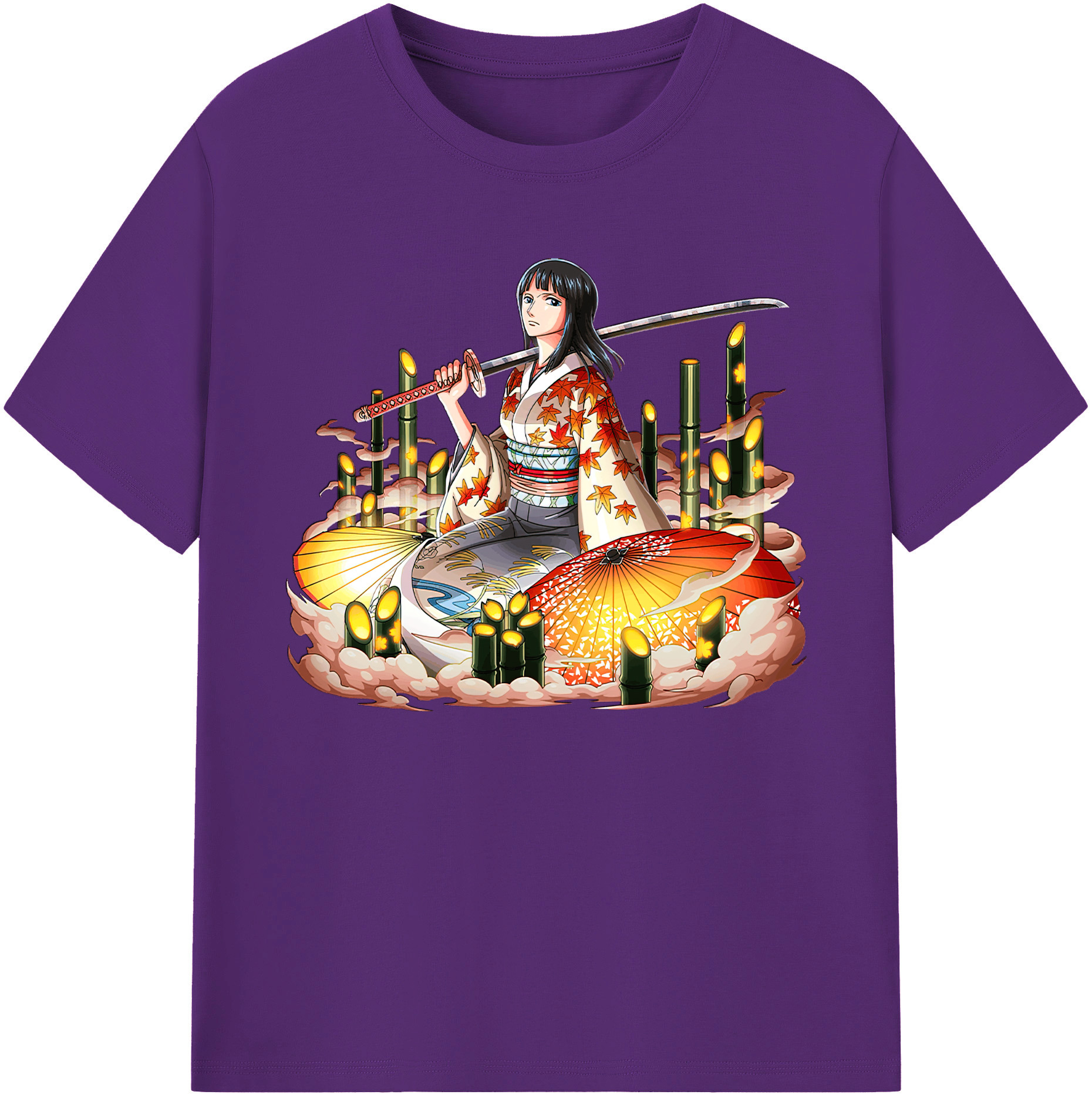 ワンピース ニコ・ロビン ONE PIECE Nico Robin 綿100％ メンズ半袖Tシャツ｜肌触りやわらか＆通気性