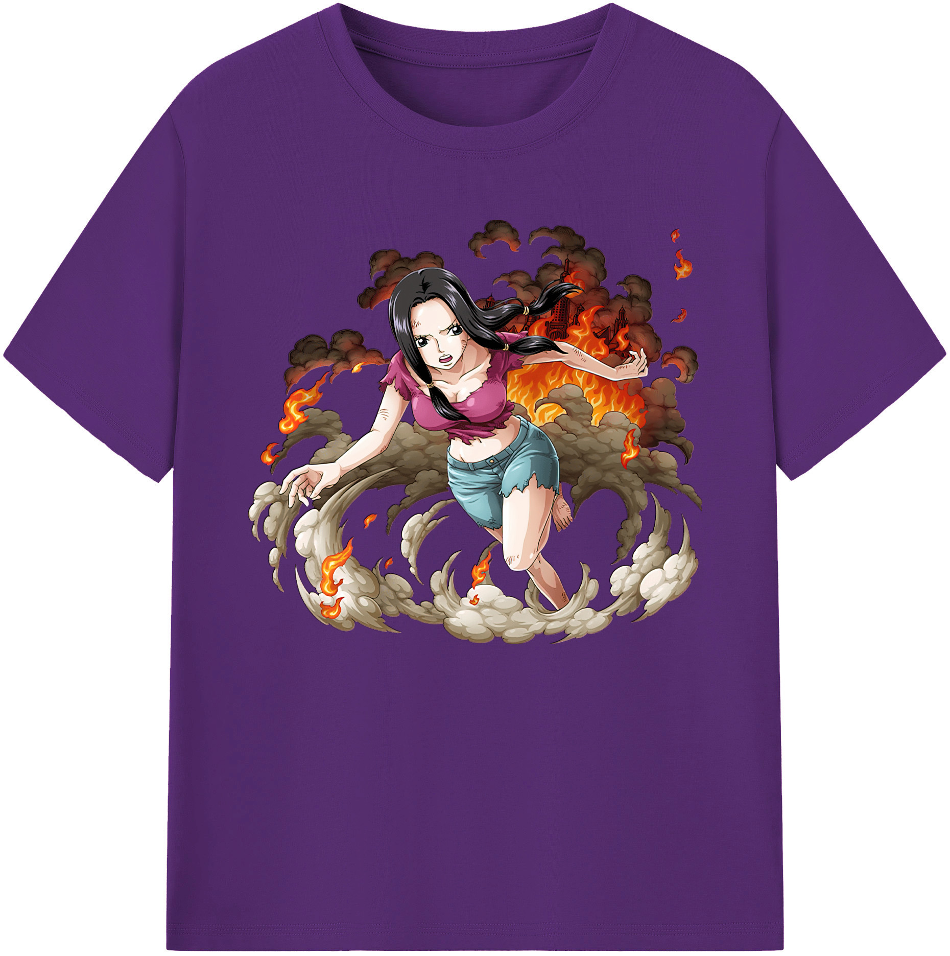 ワンピース ニコ・ロビン ONE PIECE Nico Robin 綿100％ メンズ半袖Tシャツ｜肌触りやわらか＆通気性