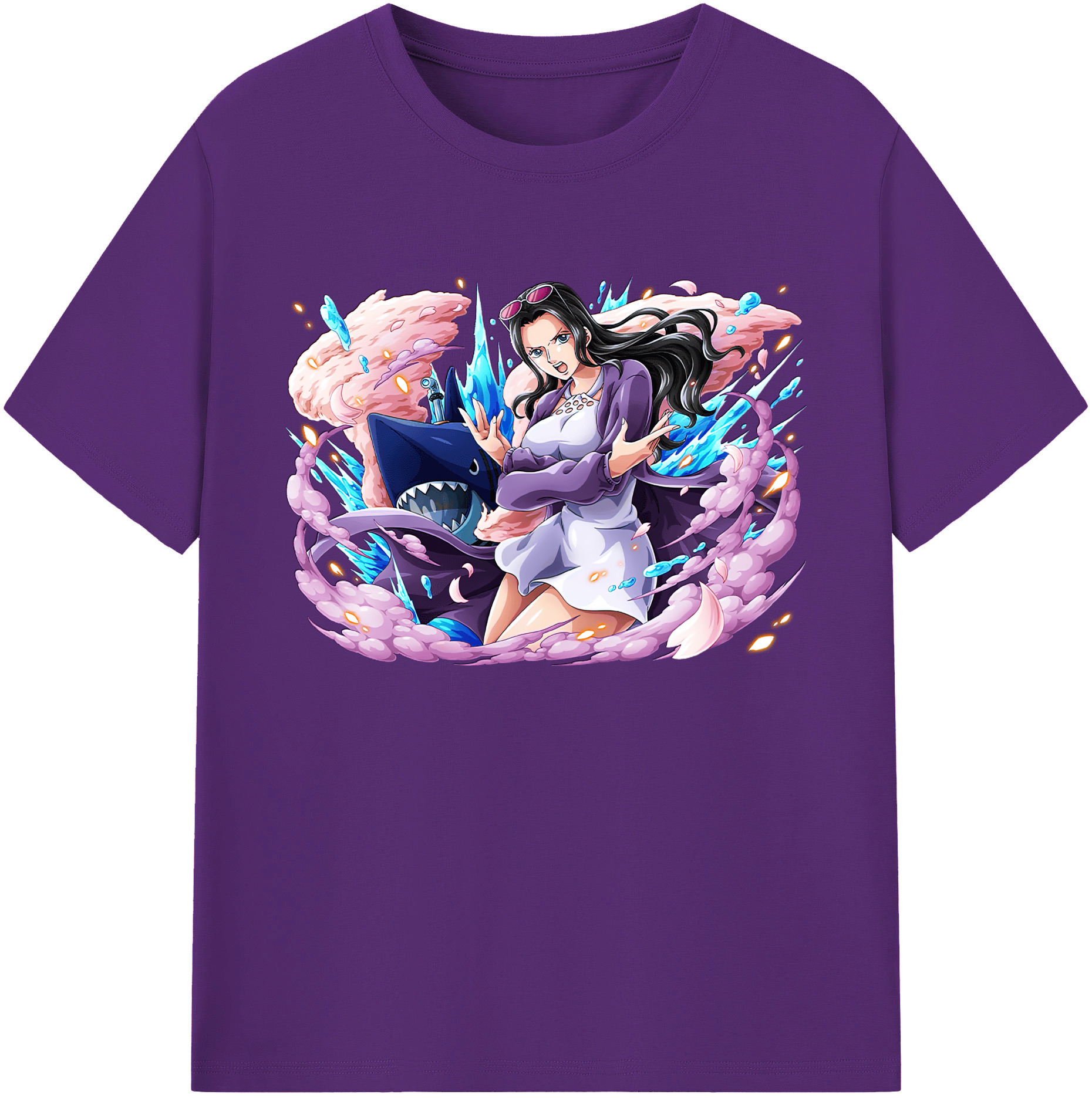 ワンピース ニコ・ロビン ONE PIECE Nico Robin 綿100％ メンズ半袖Tシャツ｜肌触りやわらか＆通気性