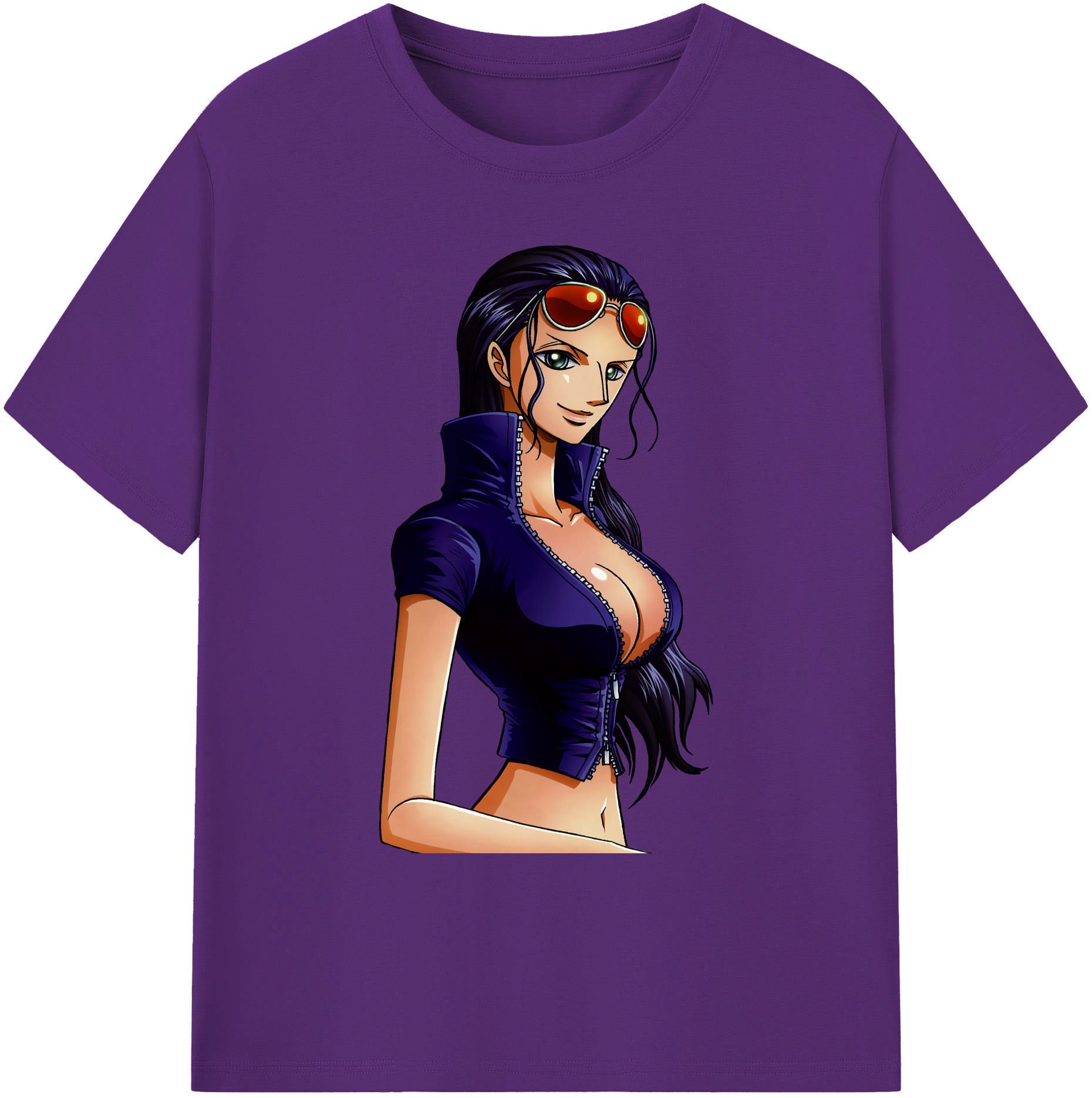 ワンピース ニコ・ロビン ONE PIECE Nico Robin 綿100％ メンズ半袖Tシャツ｜肌触りやわらか＆通気性