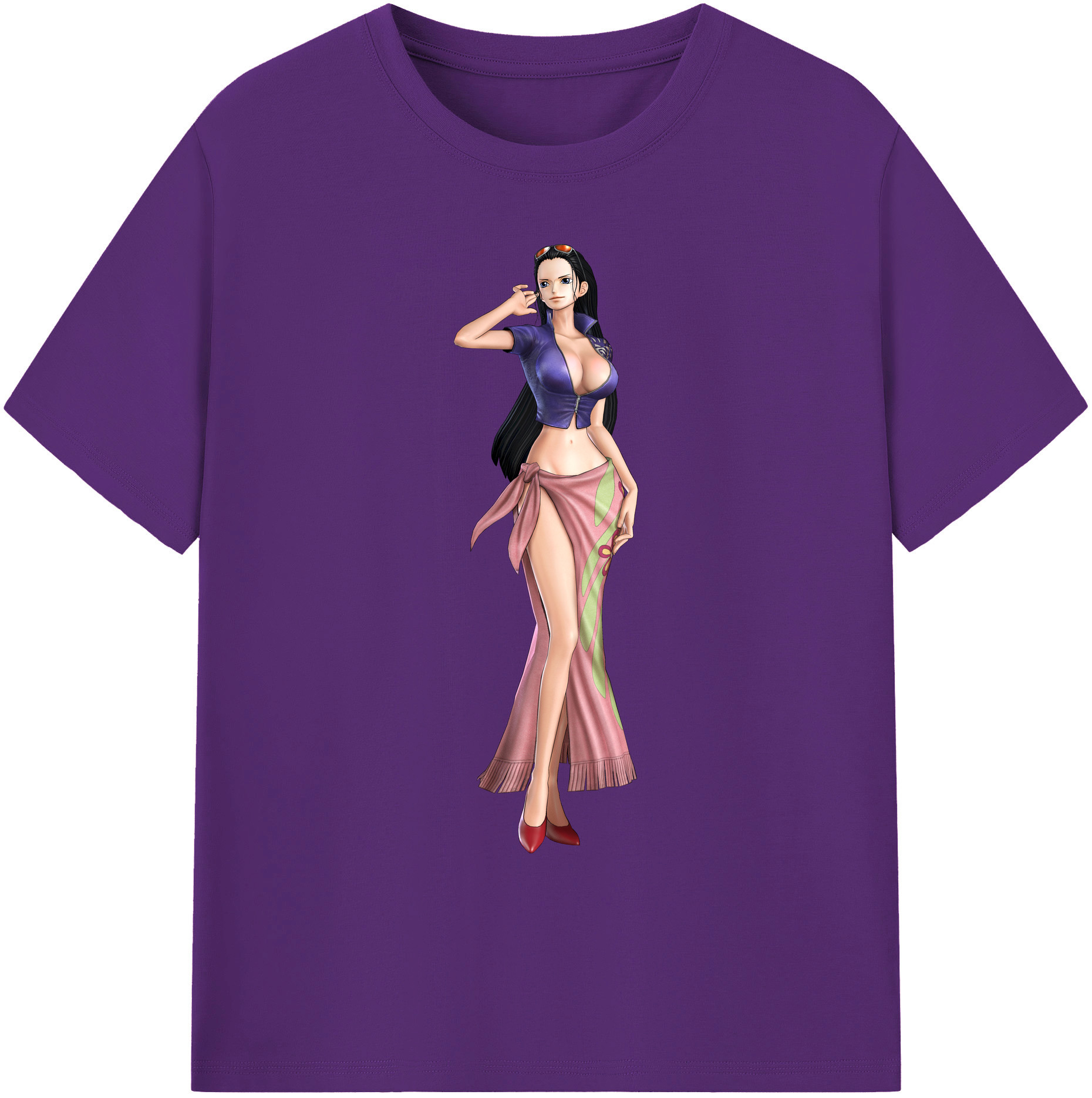 ワンピース ニコ・ロビン ONE PIECE Nico Robin 綿100％ メンズ半袖Tシャツ｜肌触りやわらか＆通気性