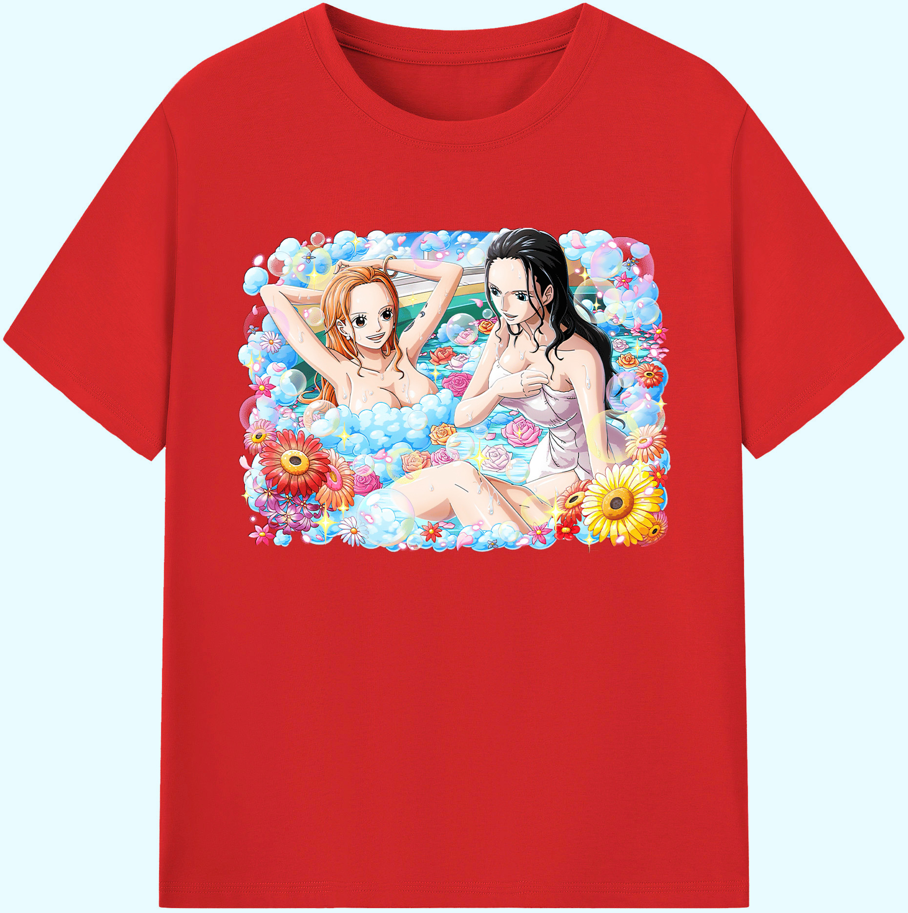 ワンピース ニコ・ロビン ONE PIECE Nico Robin 綿100％ メンズ半袖Tシャツ｜肌触りやわらか＆通気性