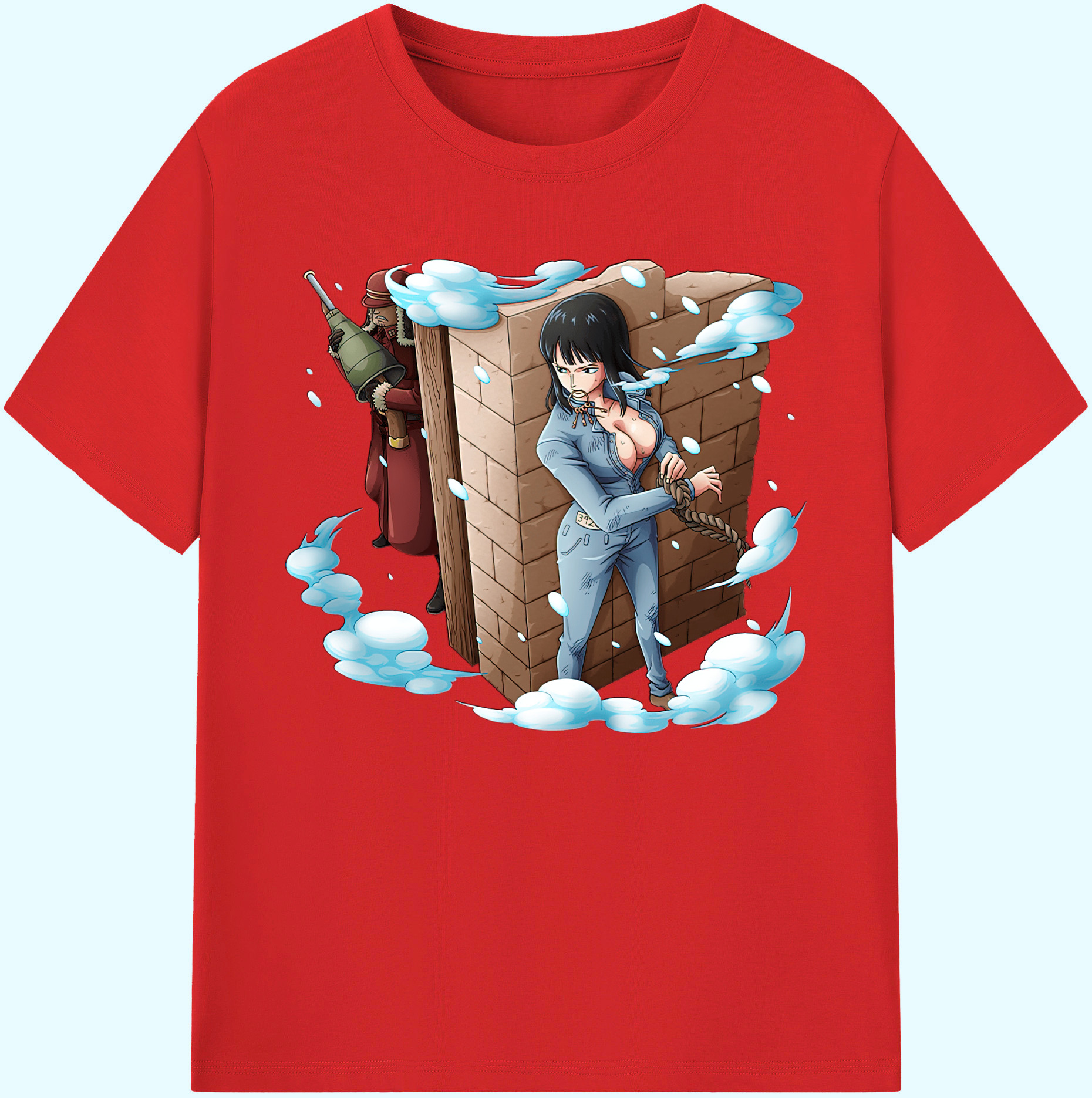 ワンピース ニコ・ロビン ONE PIECE Nico Robin 綿100％ メンズ半袖Tシャツ｜肌触りやわらか＆通気性