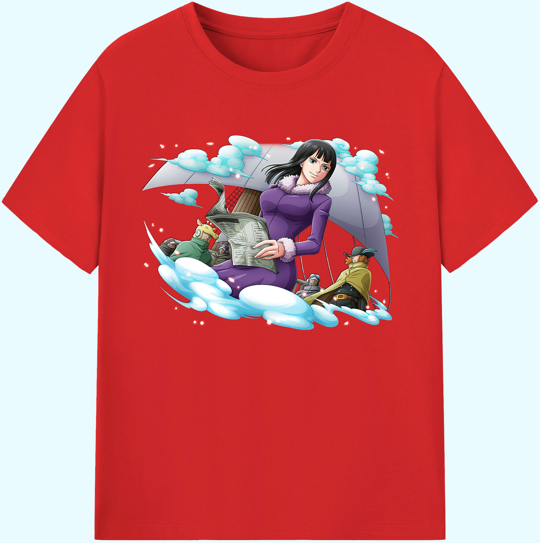 ワンピース ニコ・ロビン ONE PIECE Nico Robin 綿100％ メンズ半袖Tシャツ｜肌触りやわらか＆通気性