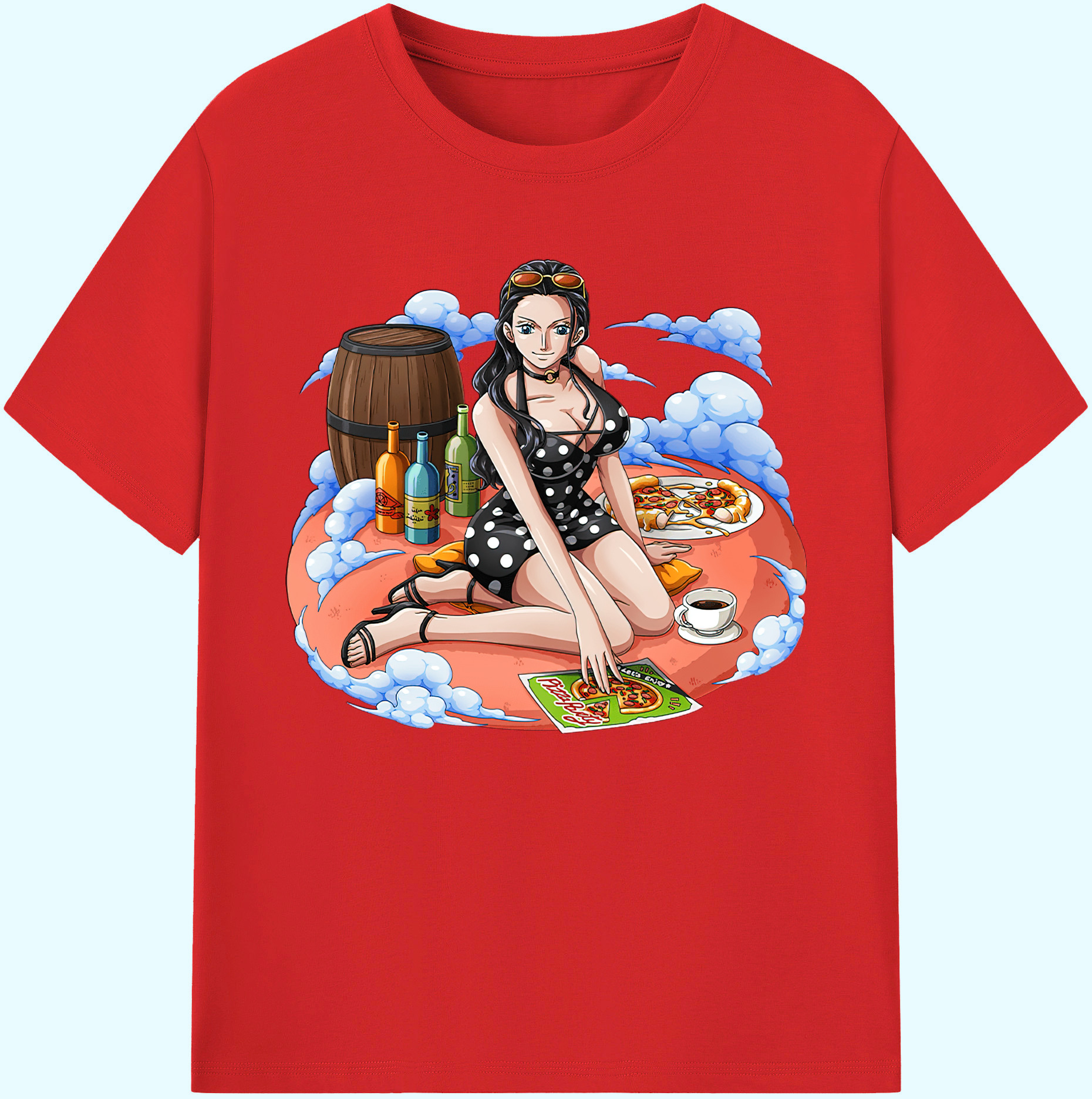 ワンピース ニコ・ロビン ONE PIECE Nico Robin 綿100％ メンズ半袖Tシャツ｜肌触りやわらか＆通気性
