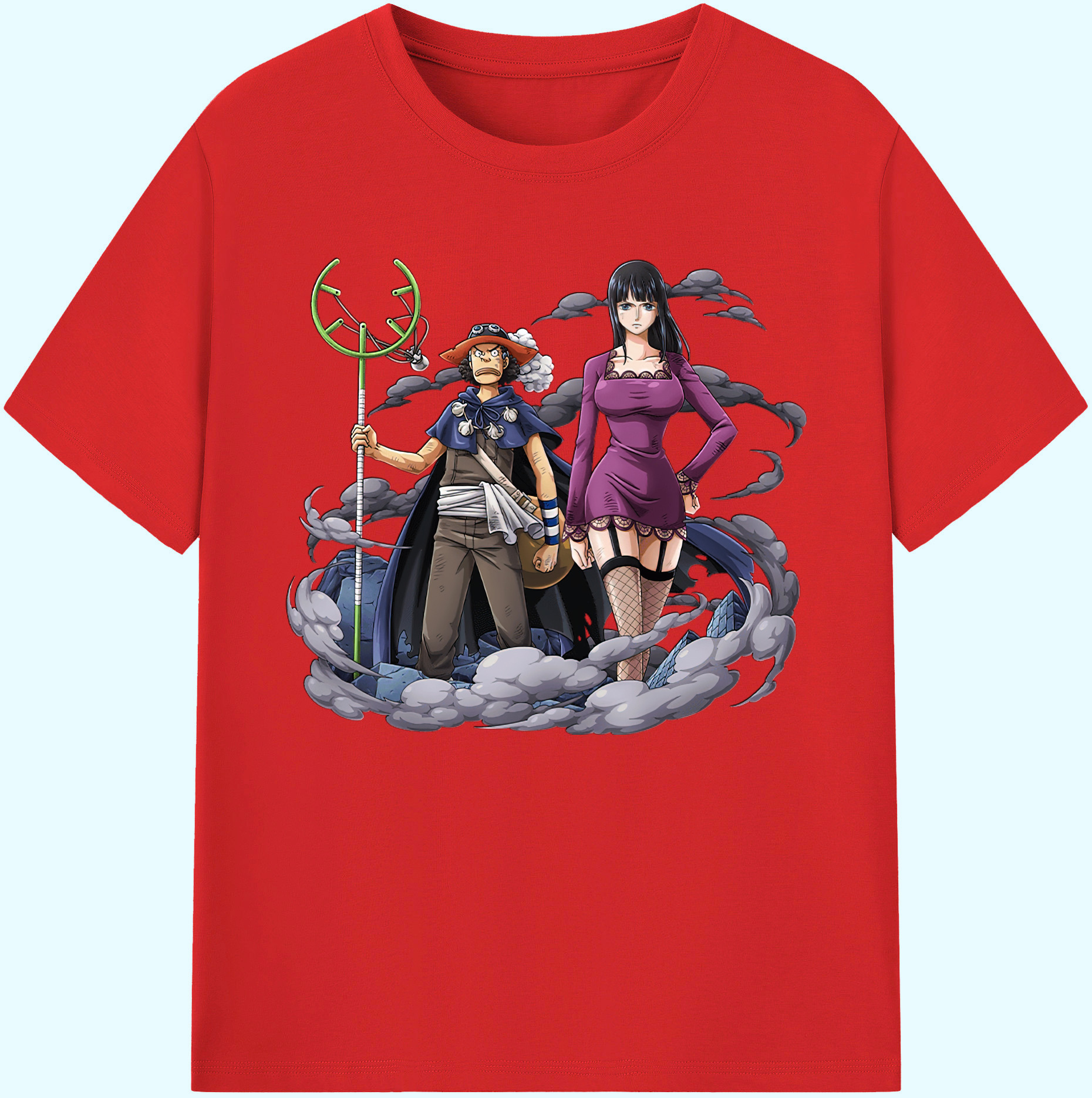 ワンピース ニコ・ロビン ONE PIECE Nico Robin 綿100％ メンズ半袖Tシャツ｜肌触りやわらか＆通気性