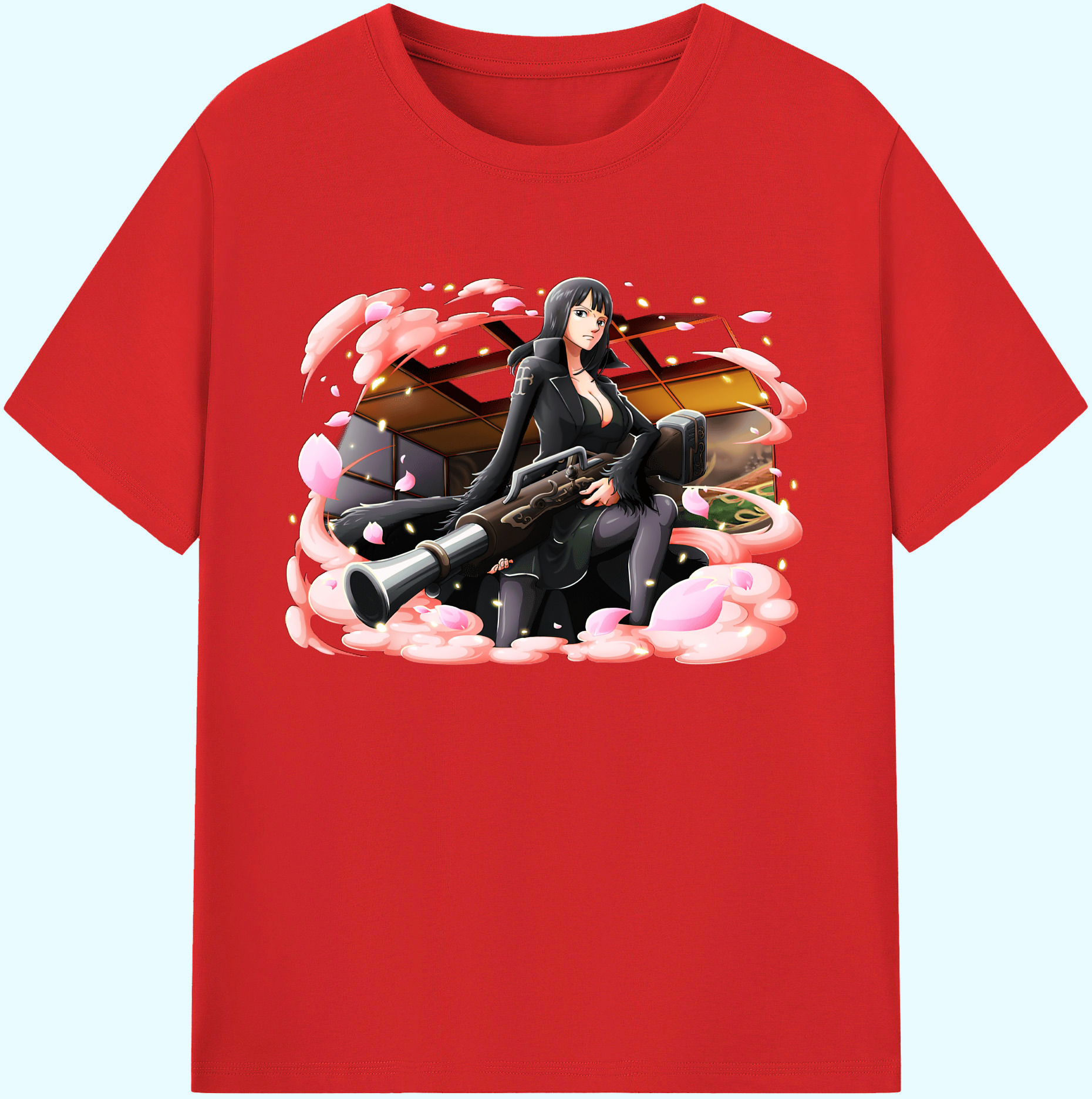 ワンピース ニコ・ロビン ONE PIECE Nico Robin 綿100％ メンズ半袖Tシャツ｜肌触りやわらか＆通気性
