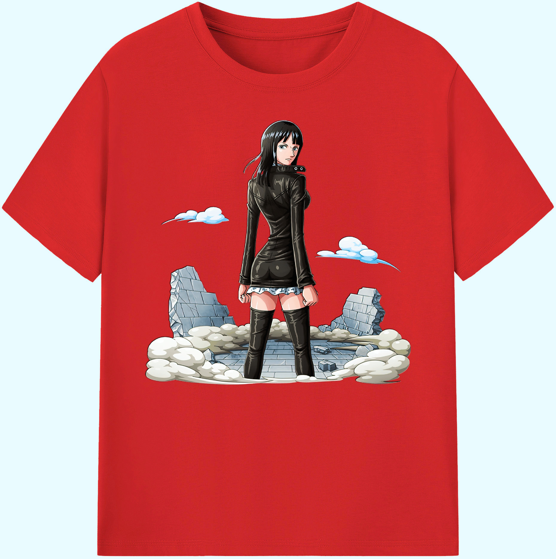 ワンピース ニコ・ロビン ONE PIECE Nico Robin 綿100％ メンズ半袖Tシャツ｜肌触りやわらか＆通気性