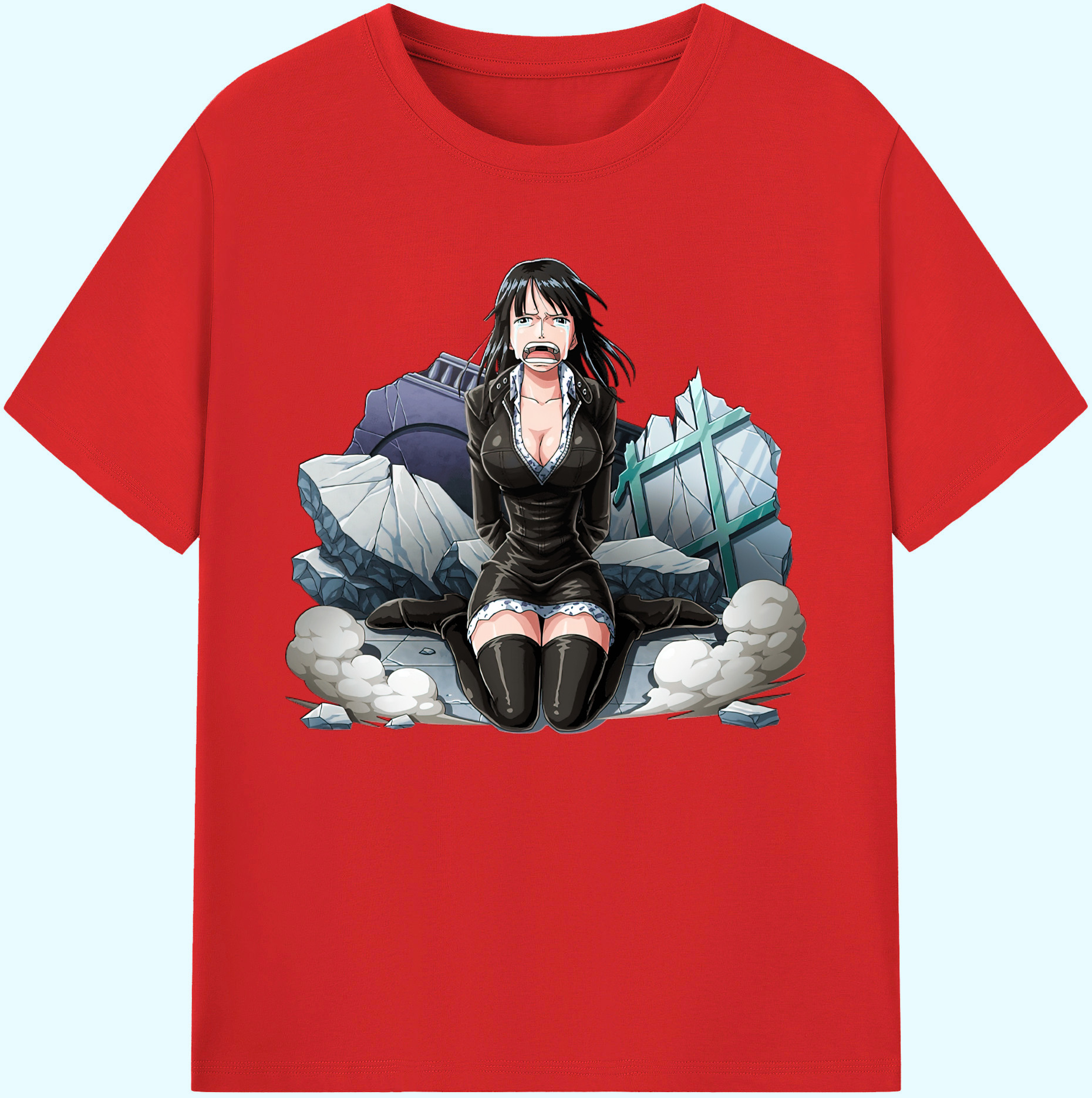 ワンピース ニコ・ロビン ONE PIECE Nico Robin 綿100％ メンズ半袖Tシャツ｜肌触りやわらか＆通気性