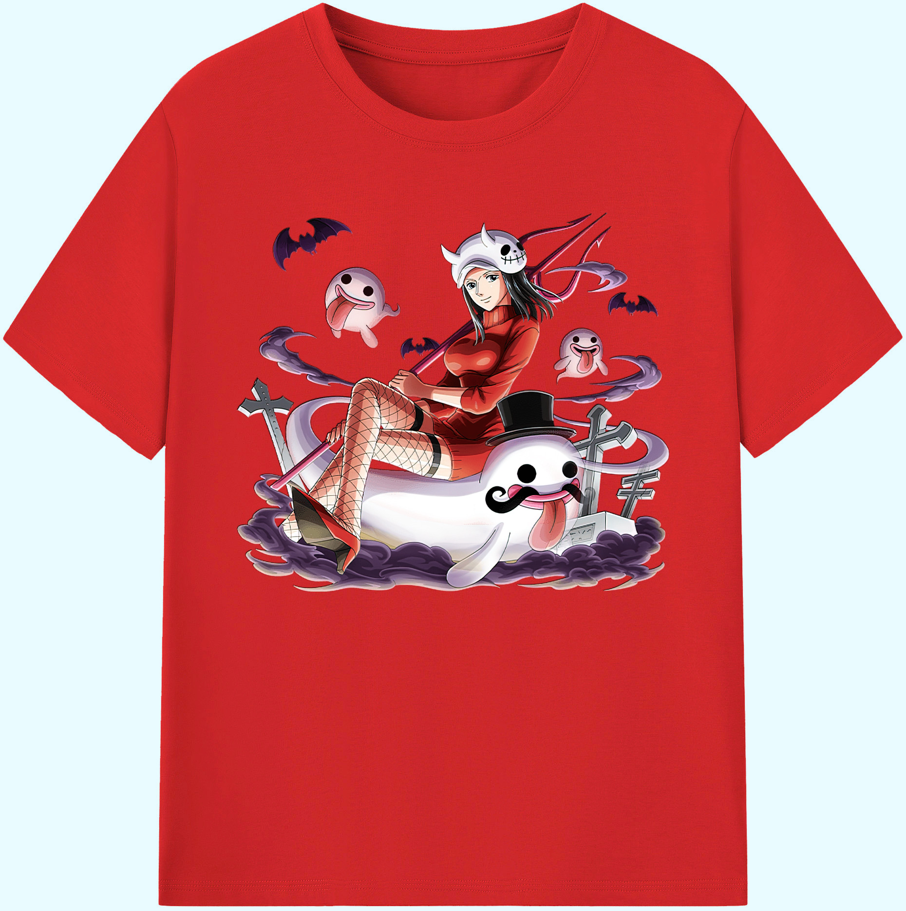 ワンピース ニコ・ロビン ONE PIECE Nico Robin 綿100％ メンズ半袖Tシャツ｜肌触りやわらか＆通気性