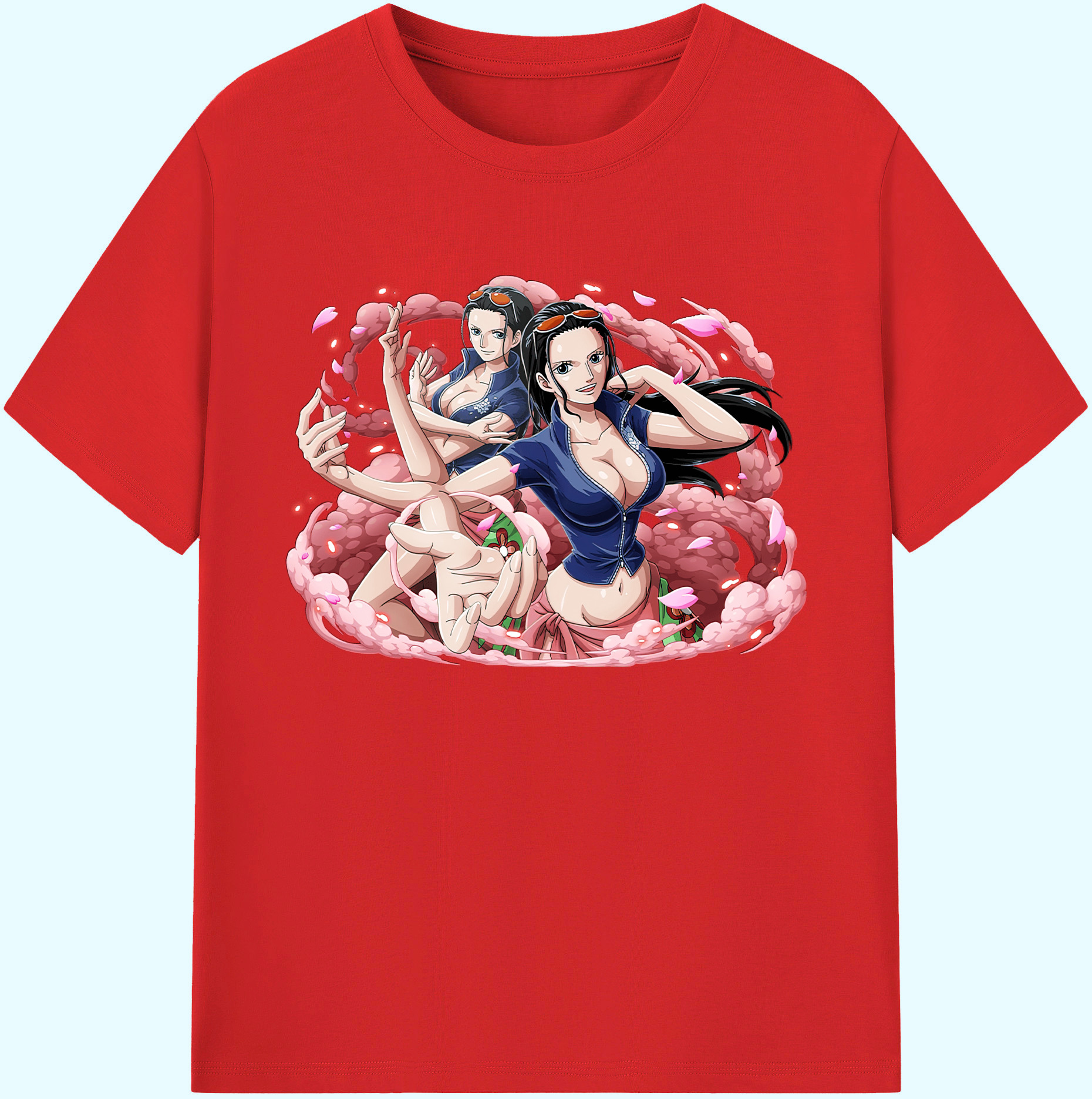 ワンピース ニコ・ロビン ONE PIECE Nico Robin 綿100％ メンズ半袖Tシャツ｜肌触りやわらか＆通気性