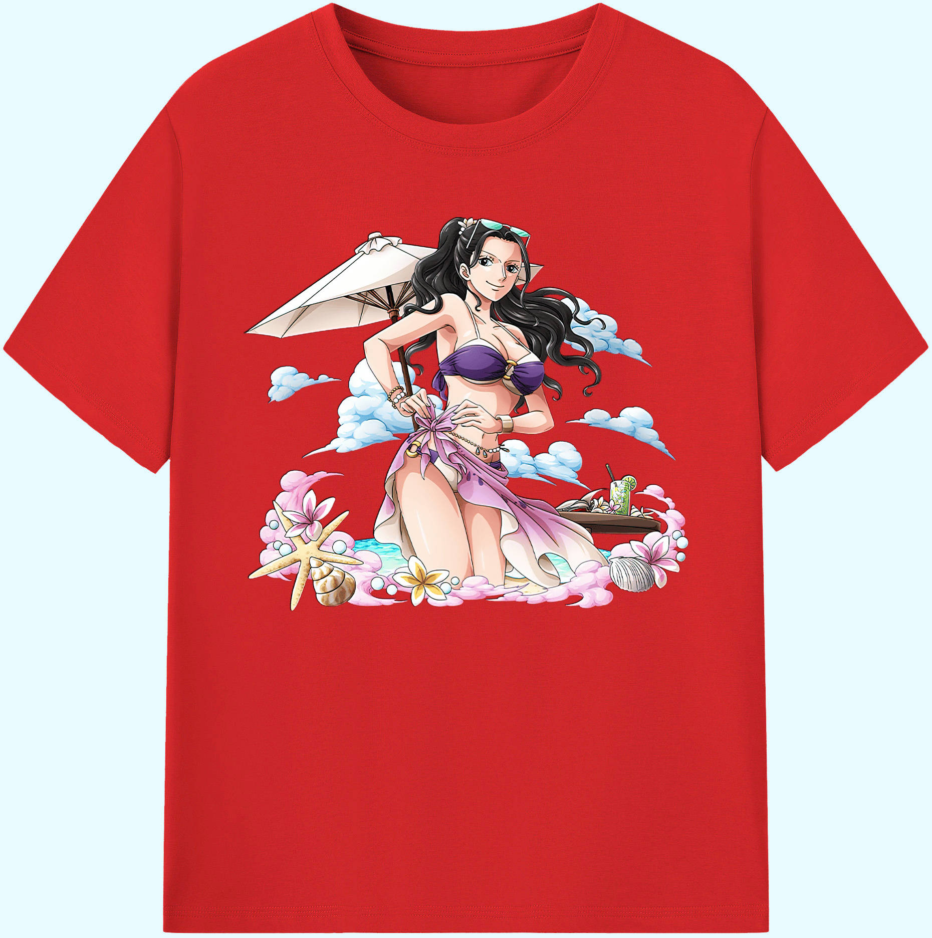 ワンピース ニコ・ロビン ONE PIECE Nico Robin 綿100％ メンズ半袖Tシャツ｜肌触りやわらか＆通気性