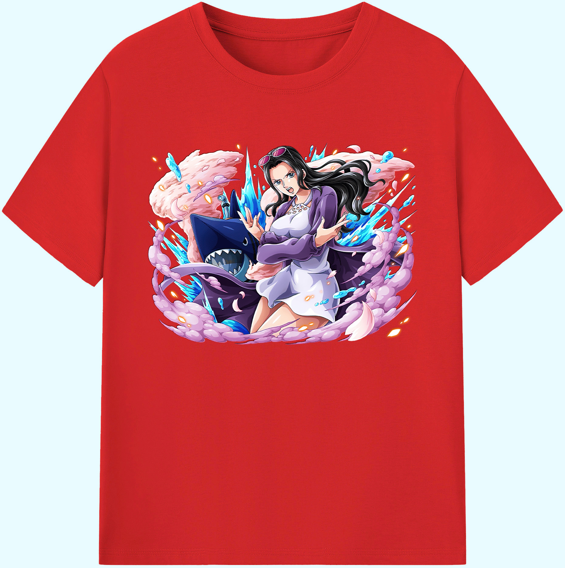 ワンピース ニコ・ロビン ONE PIECE Nico Robin 綿100％ メンズ半袖Tシャツ｜肌触りやわらか＆通気性