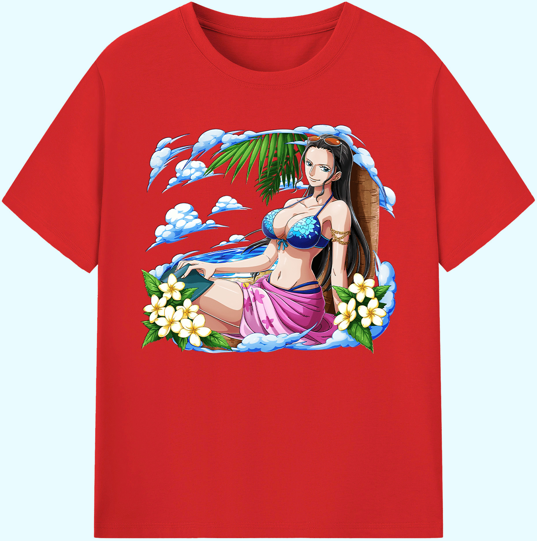 ワンピース ニコ・ロビン ONE PIECE Nico Robin 綿100％ メンズ半袖Tシャツ｜肌触りやわらか＆通気性