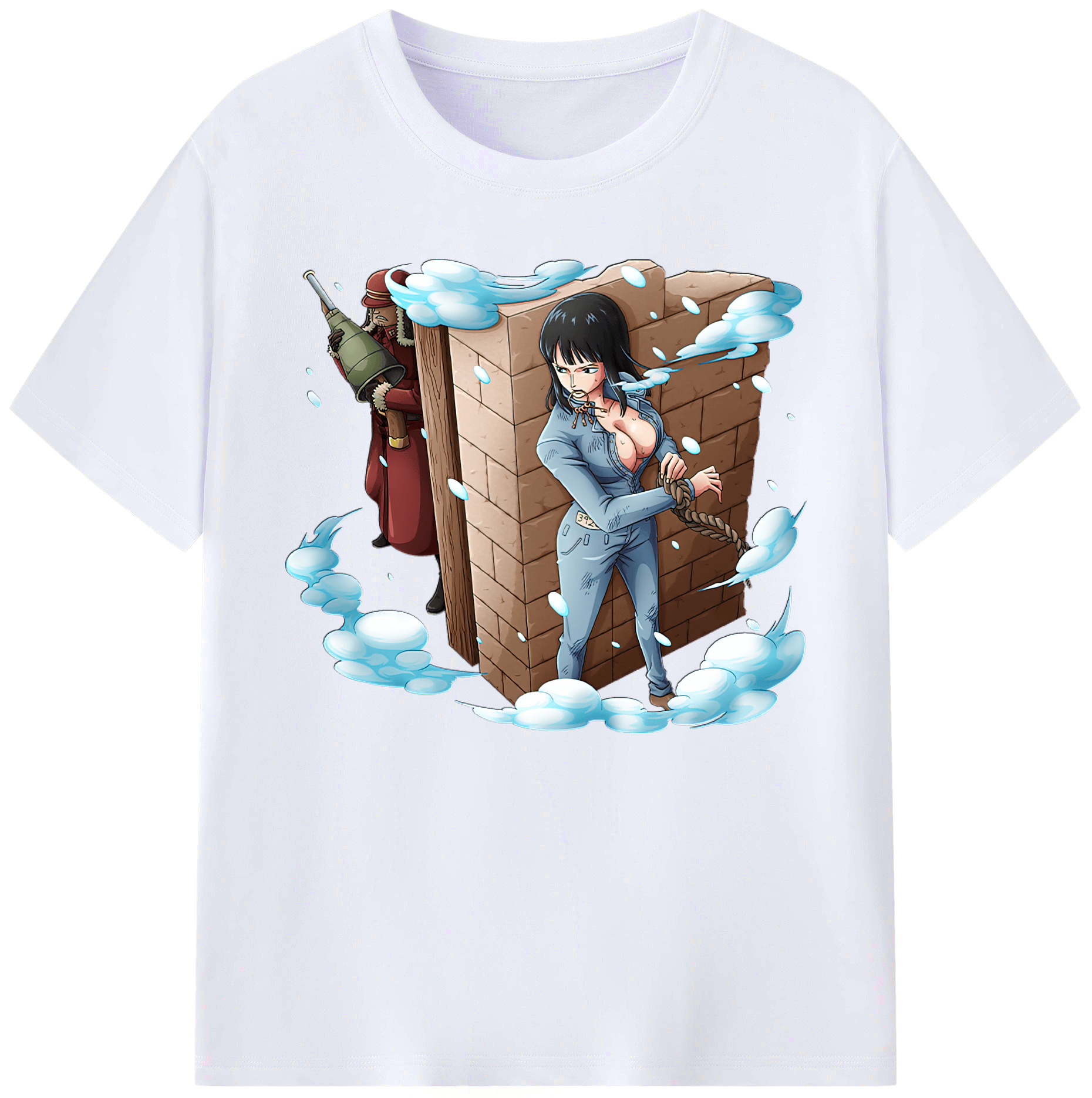 （画像用） ワンピース ニコ・ロビン ONE PIECE Nico Robin 綿100％ メンズ半袖Tシャツ｜肌触りやわらか＆通気性
