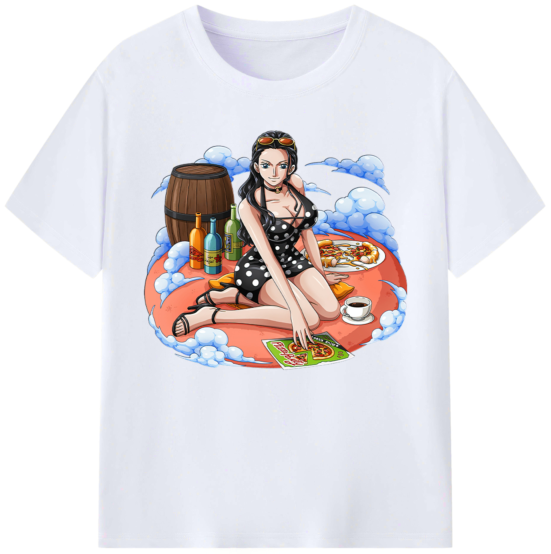 （画像用） ワンピース ニコ・ロビン ONE PIECE Nico Robin 綿100％ メンズ半袖Tシャツ｜肌触りやわらか＆通気性