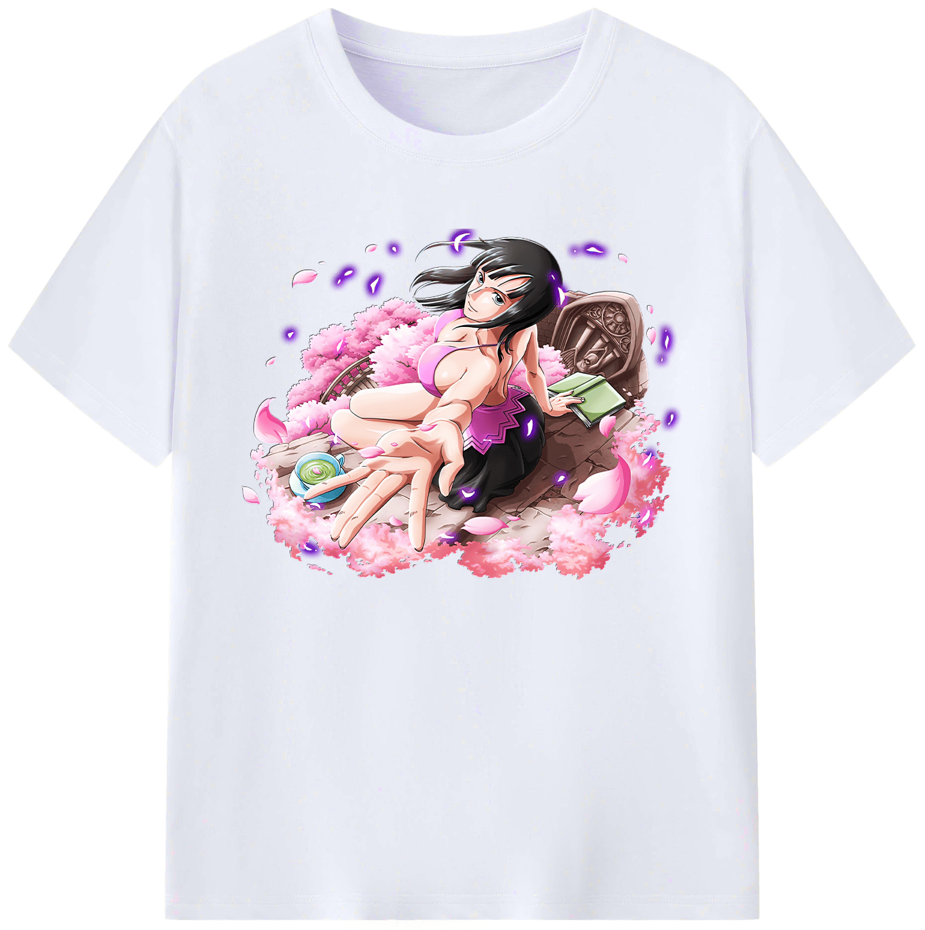 （画像用） ワンピース ニコ・ロビン ONE PIECE Nico Robin 綿100％ メンズ半袖Tシャツ｜肌触りやわらか＆通気性